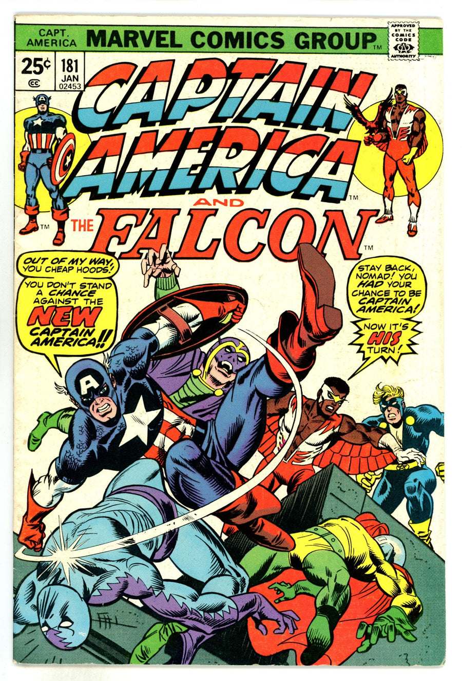 Captain America Vol 1 181  FN- (5.5) No MVS  (1975)  