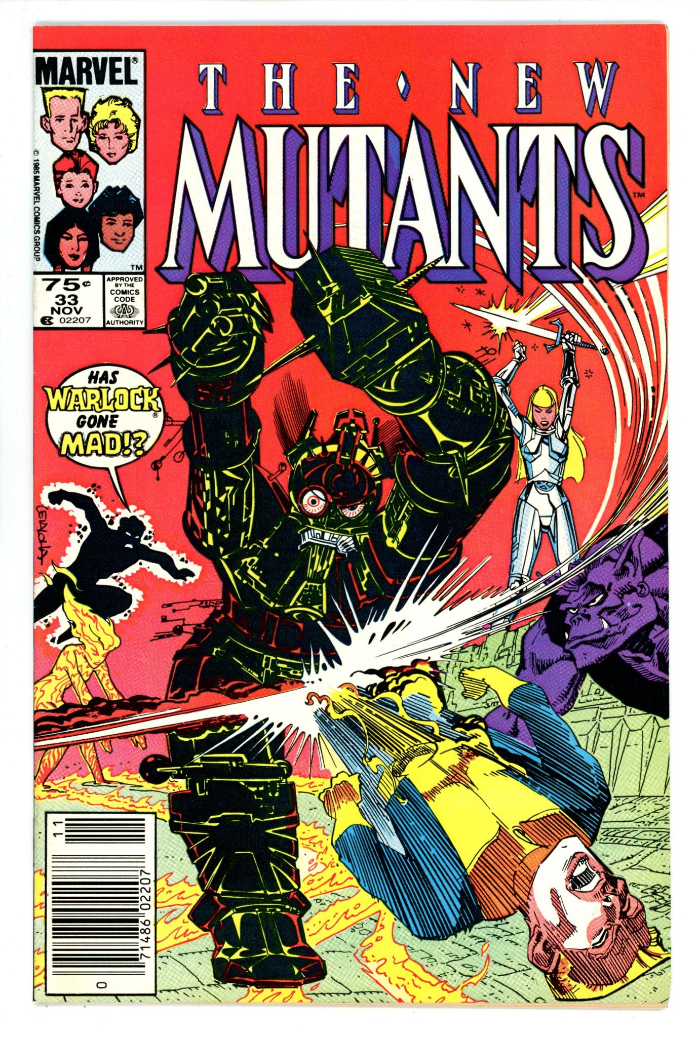 The New Mutants Vol 1 33 FN/VF (7.0) (1985) Canadian Price Variant 