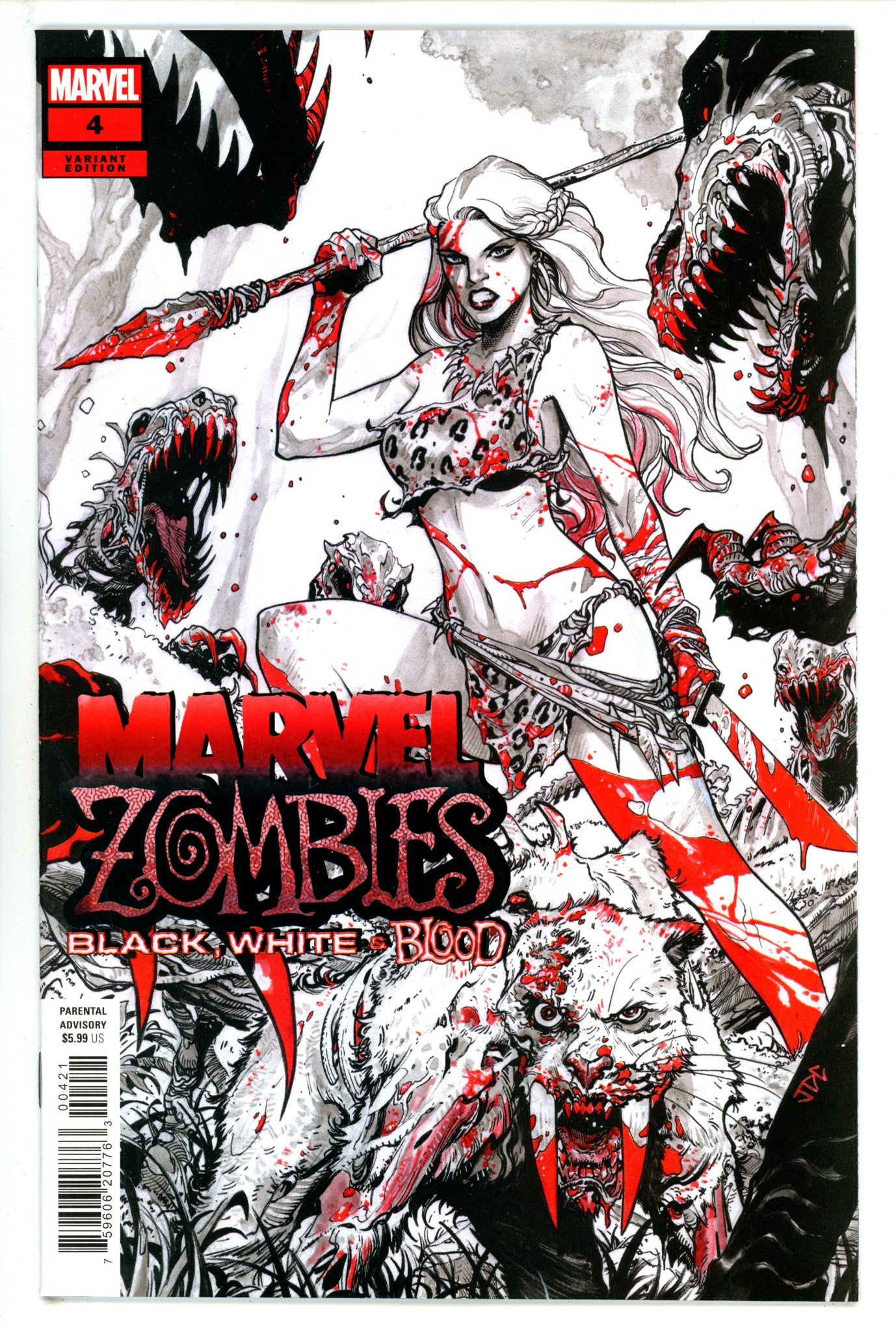 Marvel Zombies Black White Blood 4 Cassara Variant (2024)