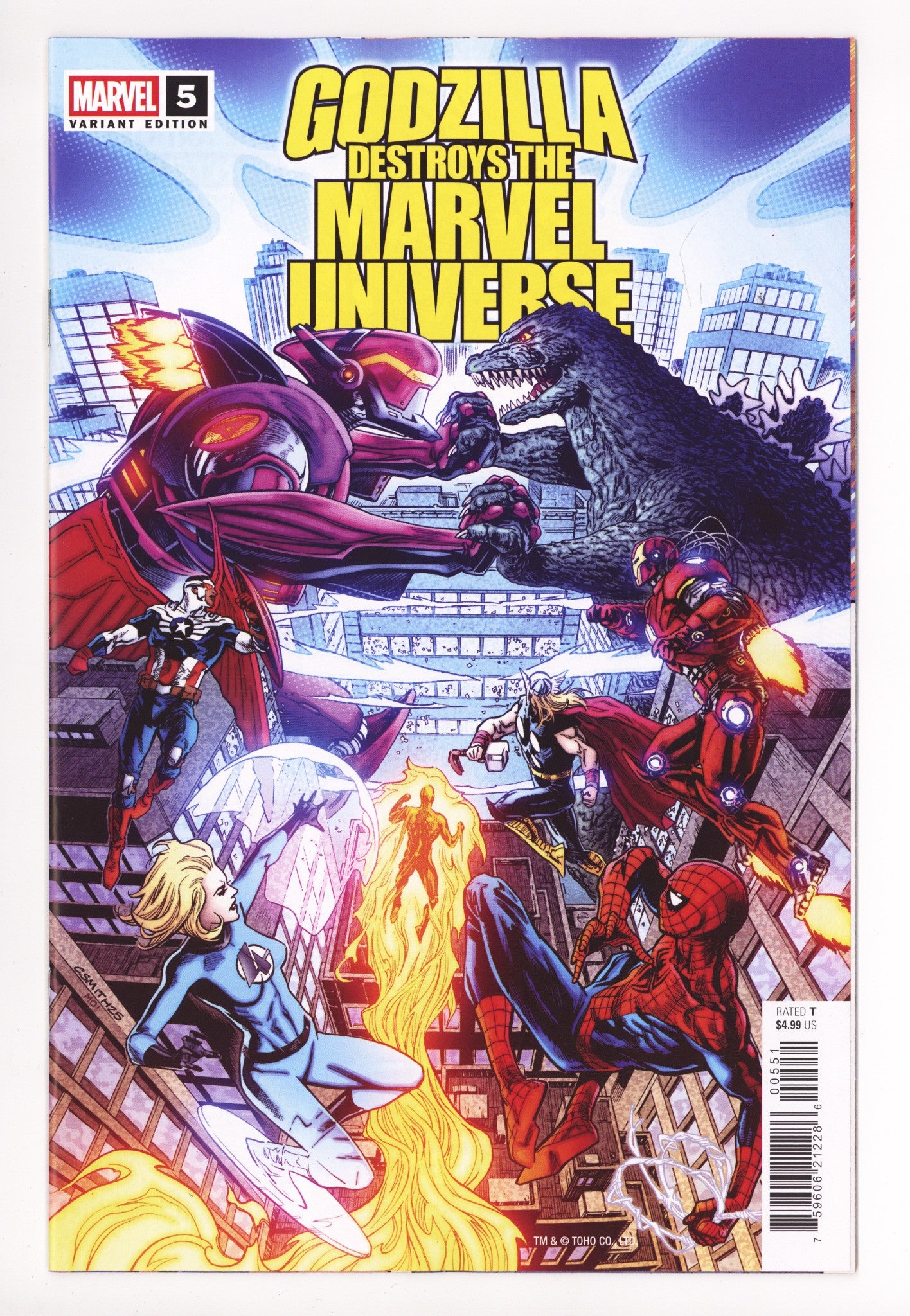 Godzilla Destroys The Marvel Universe 5 Smith Variant (2025)