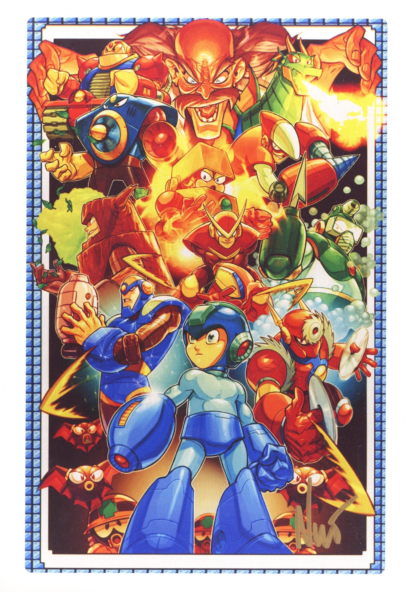 Mega Man Metal Print         ()        Signed x1 Cover Eddie Nunez 