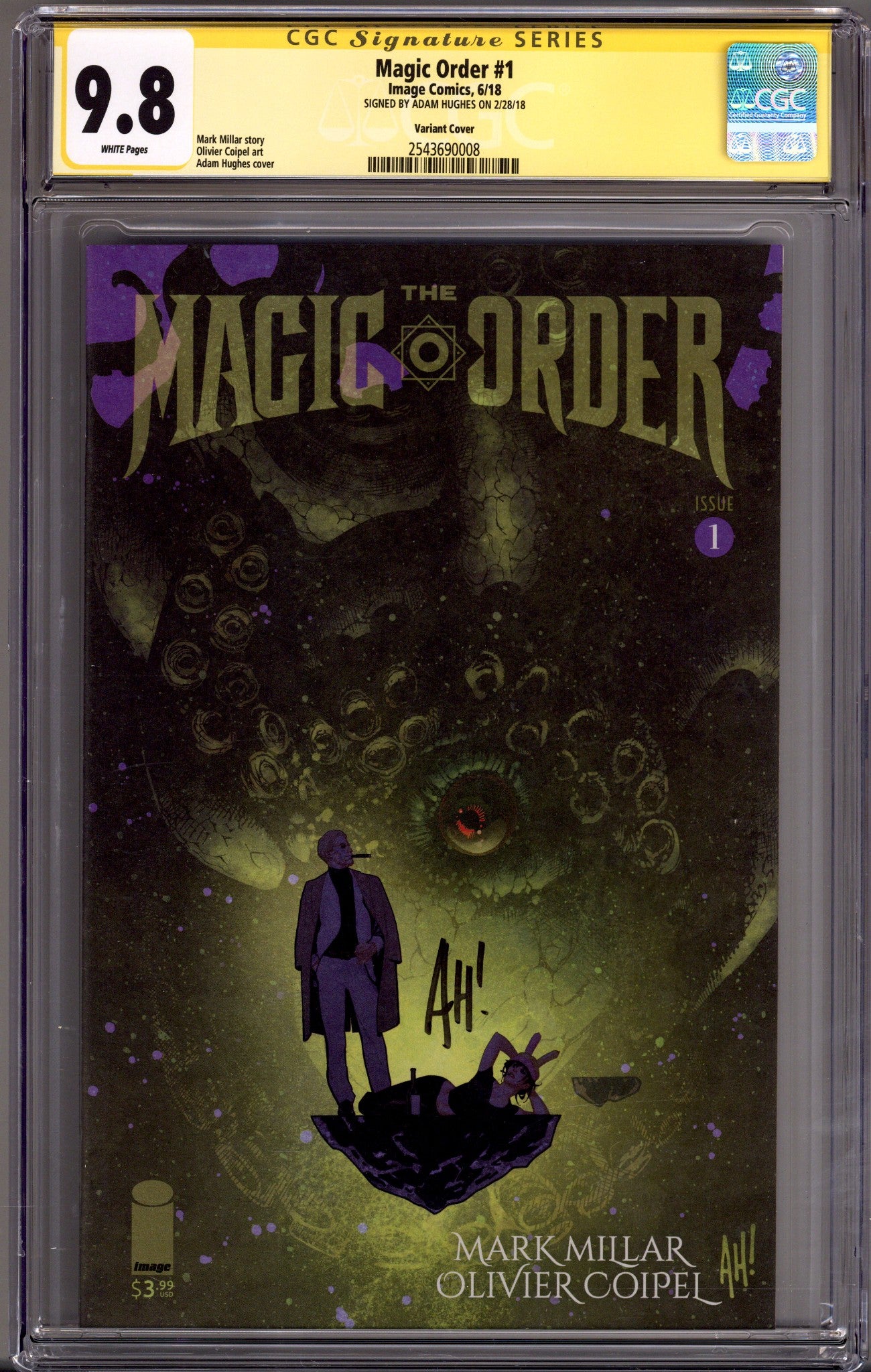 The Magic Order 1 CGC 9.8 (NM/M) (2018) Hughes Variant Signed x1 Cover Adam Hughes 