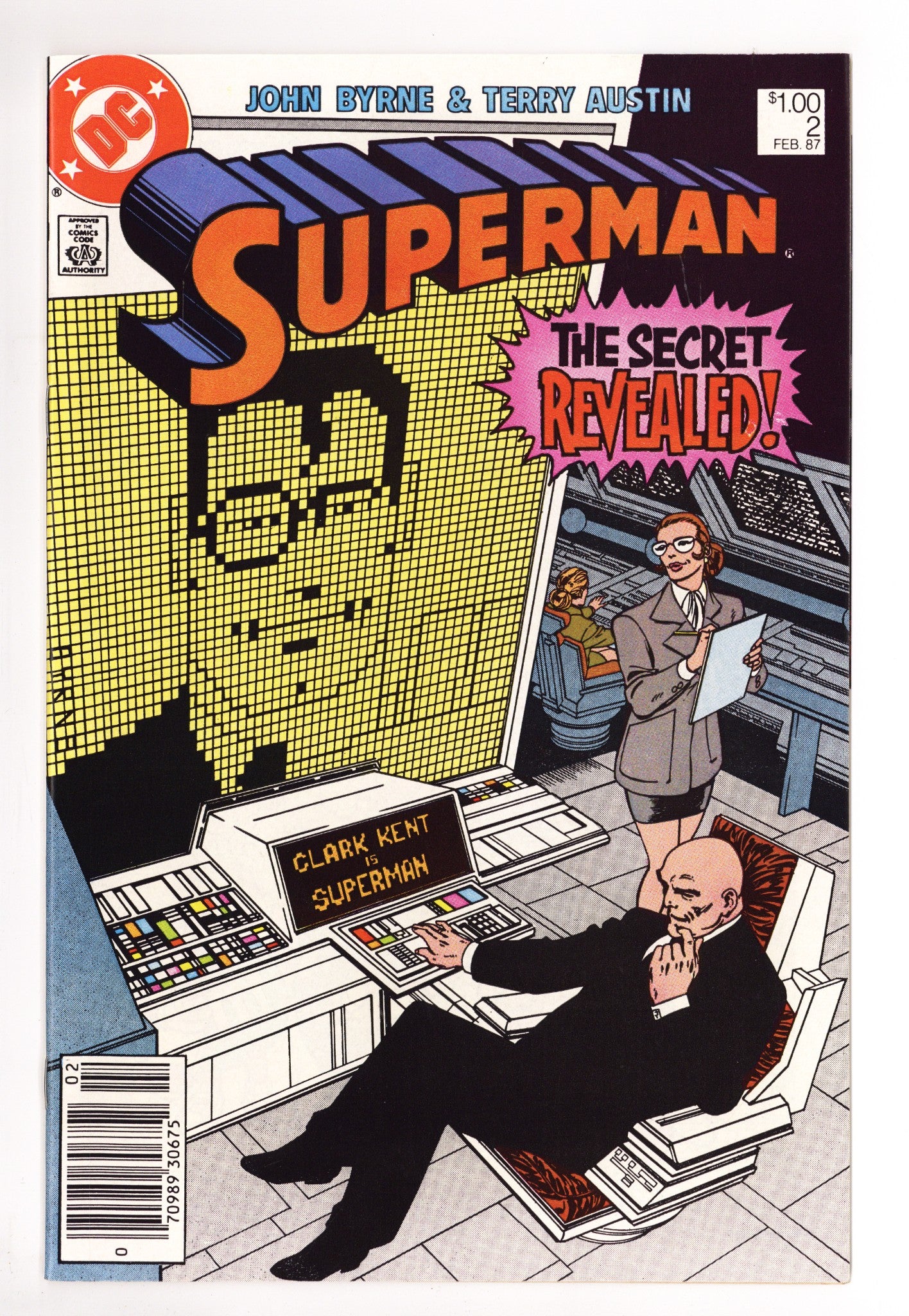 Superman Vol 2 2 NM- (9.2) (1987) Canadian Price Variant 