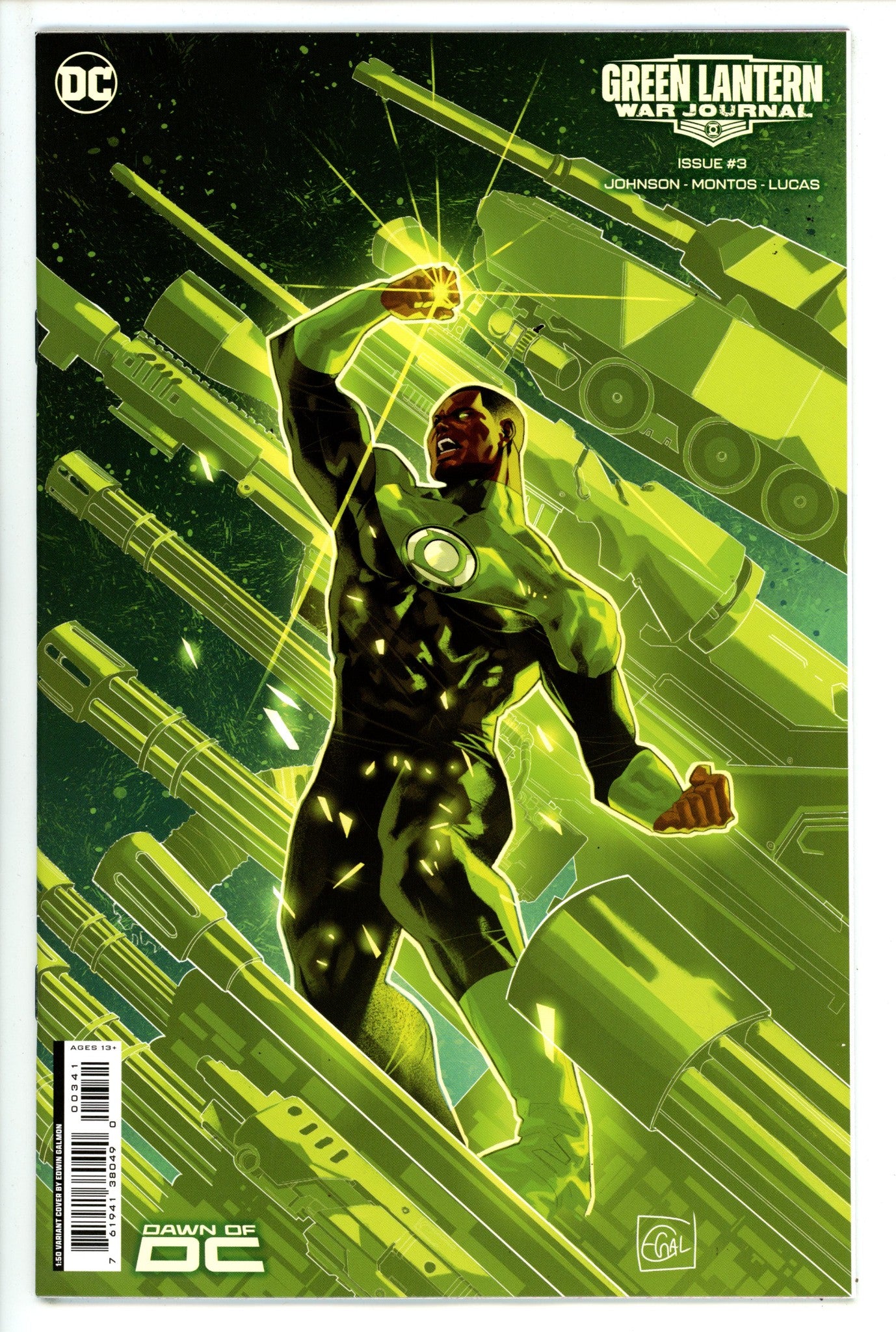 Green Lantern War Journal 3 Galmon Incentive Variant NM+ (2023)