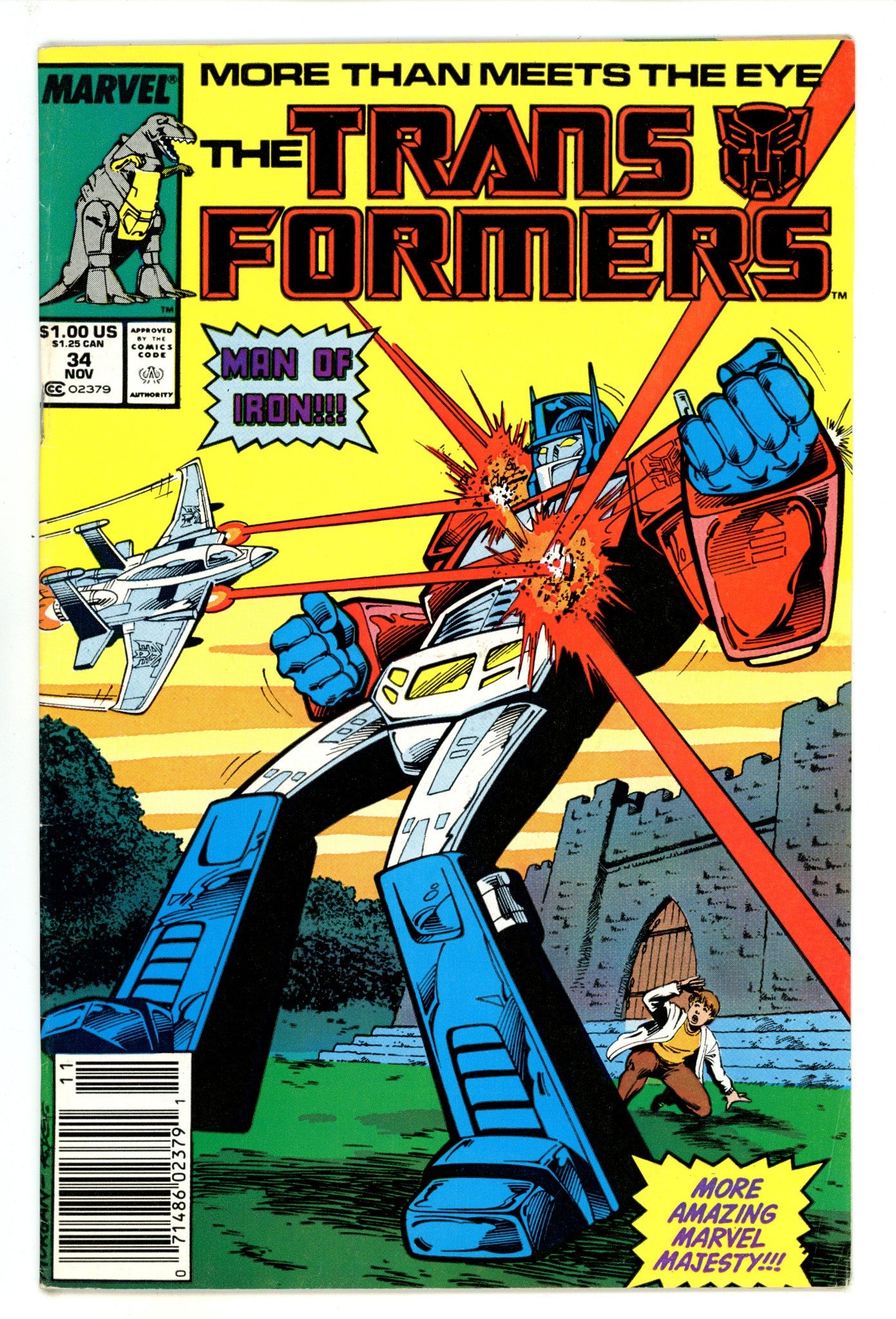 The Transformers 34 Low Grade (1987) Newsstand 