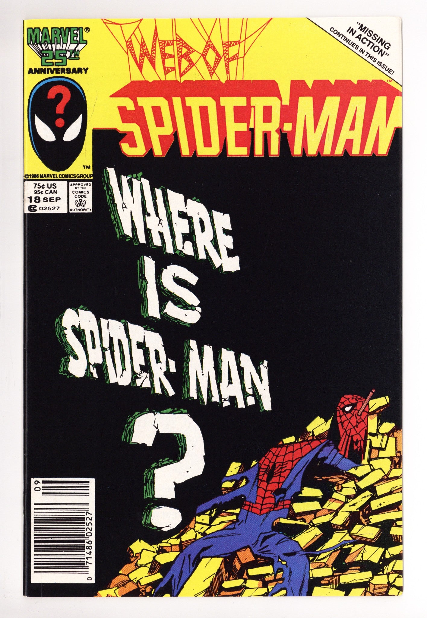 Web of Spider-Man Vol 1 18 NM- (9.2) (1986) Newsstand 