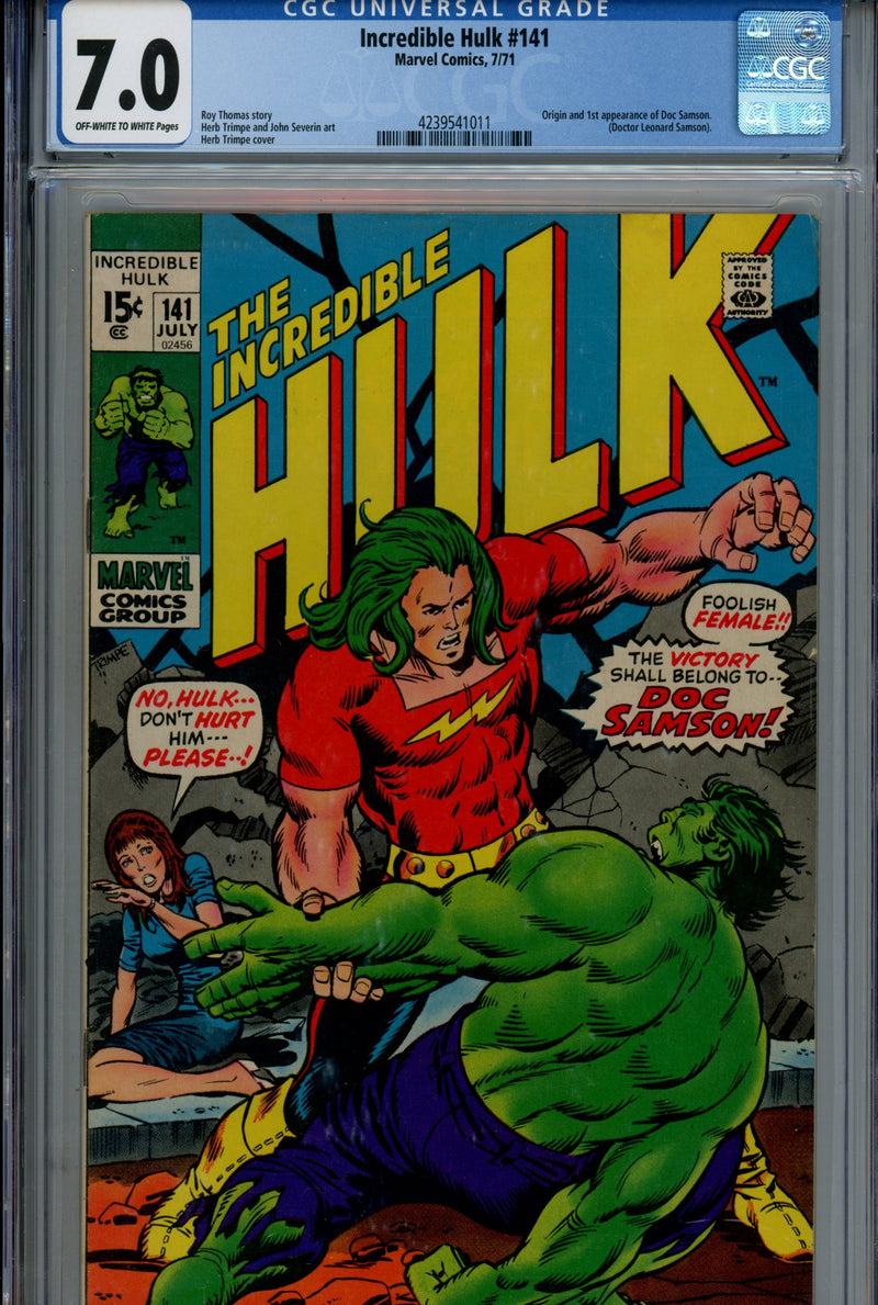 The Incredible Hulk Vol 1 141 CGC 7.0 (FN/VF) (1971) 