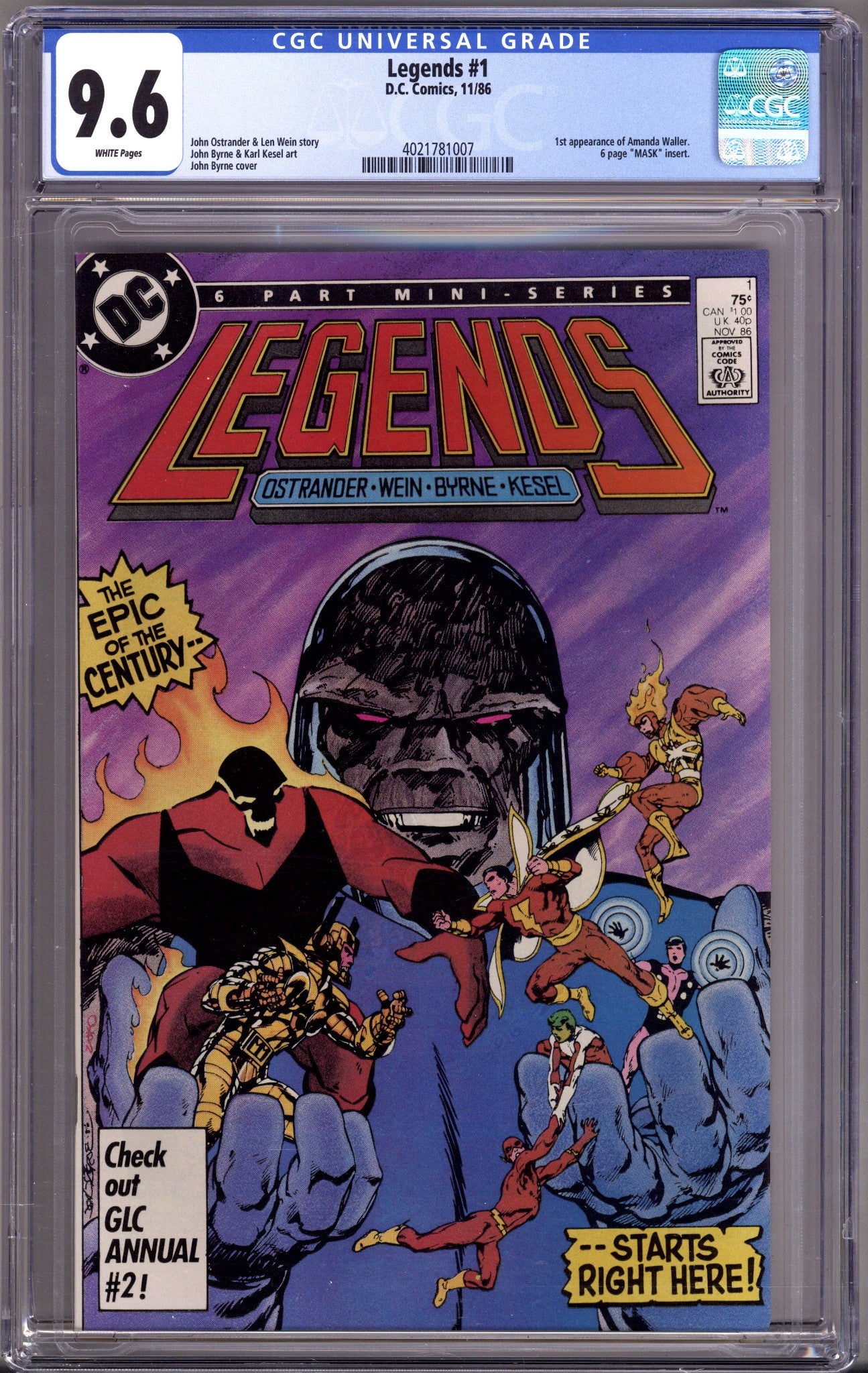 Legends   1 CGC 9.6 (NM+)   (1986)        