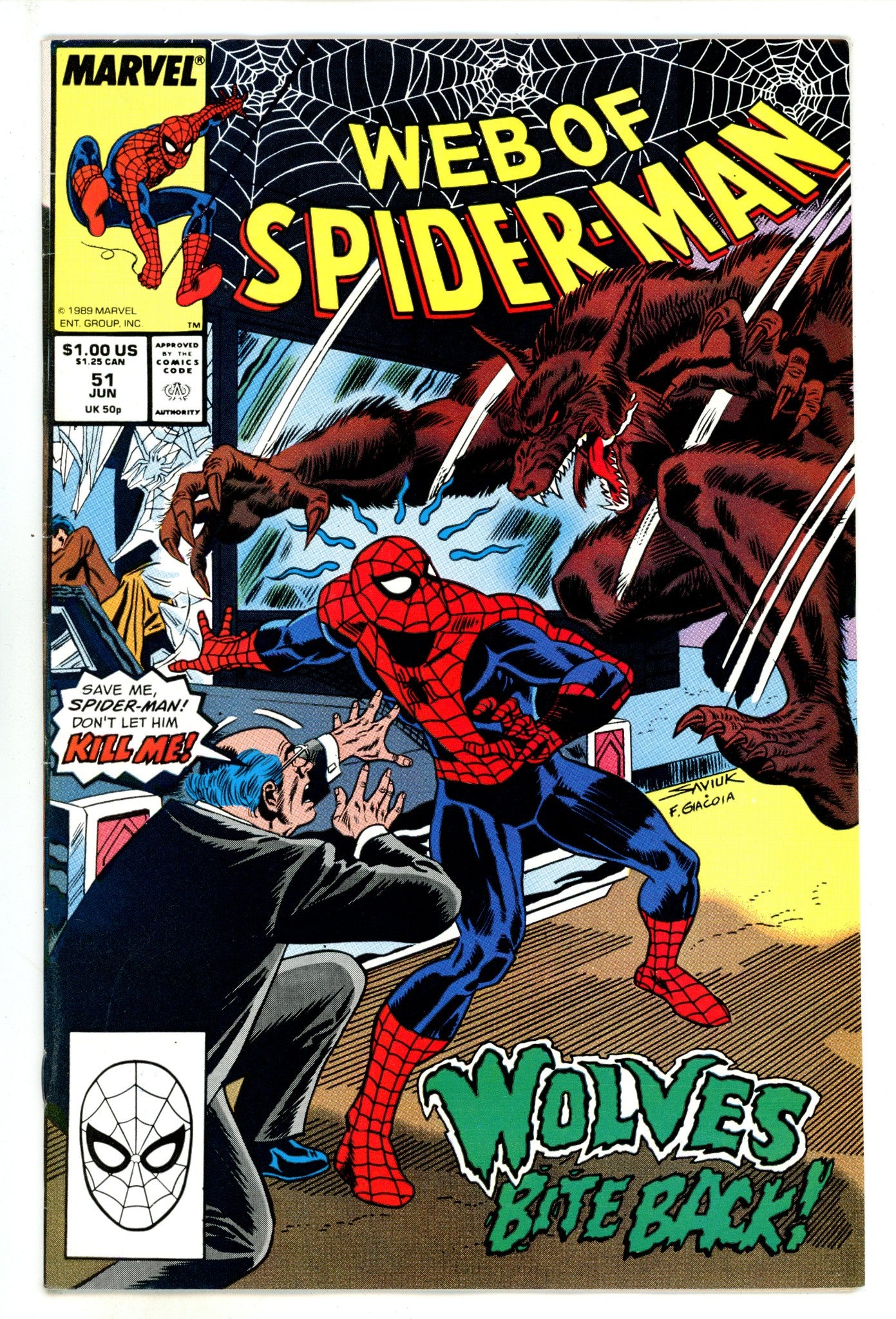 Web of Spider-Man Vol 1 51 Mid Grade (1989) 