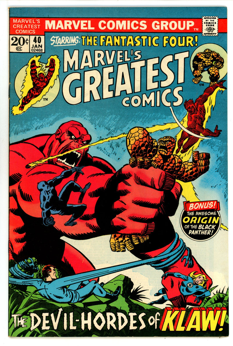 Marvel's Greatest Comics 40 VF- (7.5) (1973) 