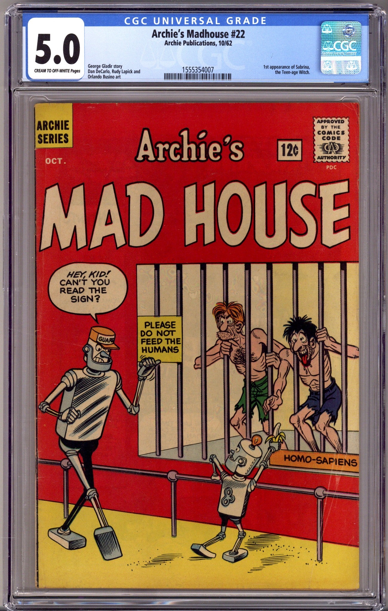Archie's Madhouse 22 CGC 5.0 (VG/FN) (1962) 