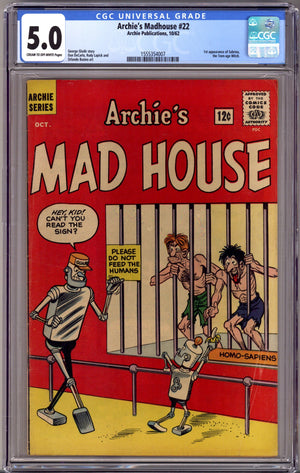 Archie's Madhouse 22 CGC 5.0 (VG/FN) (1962)