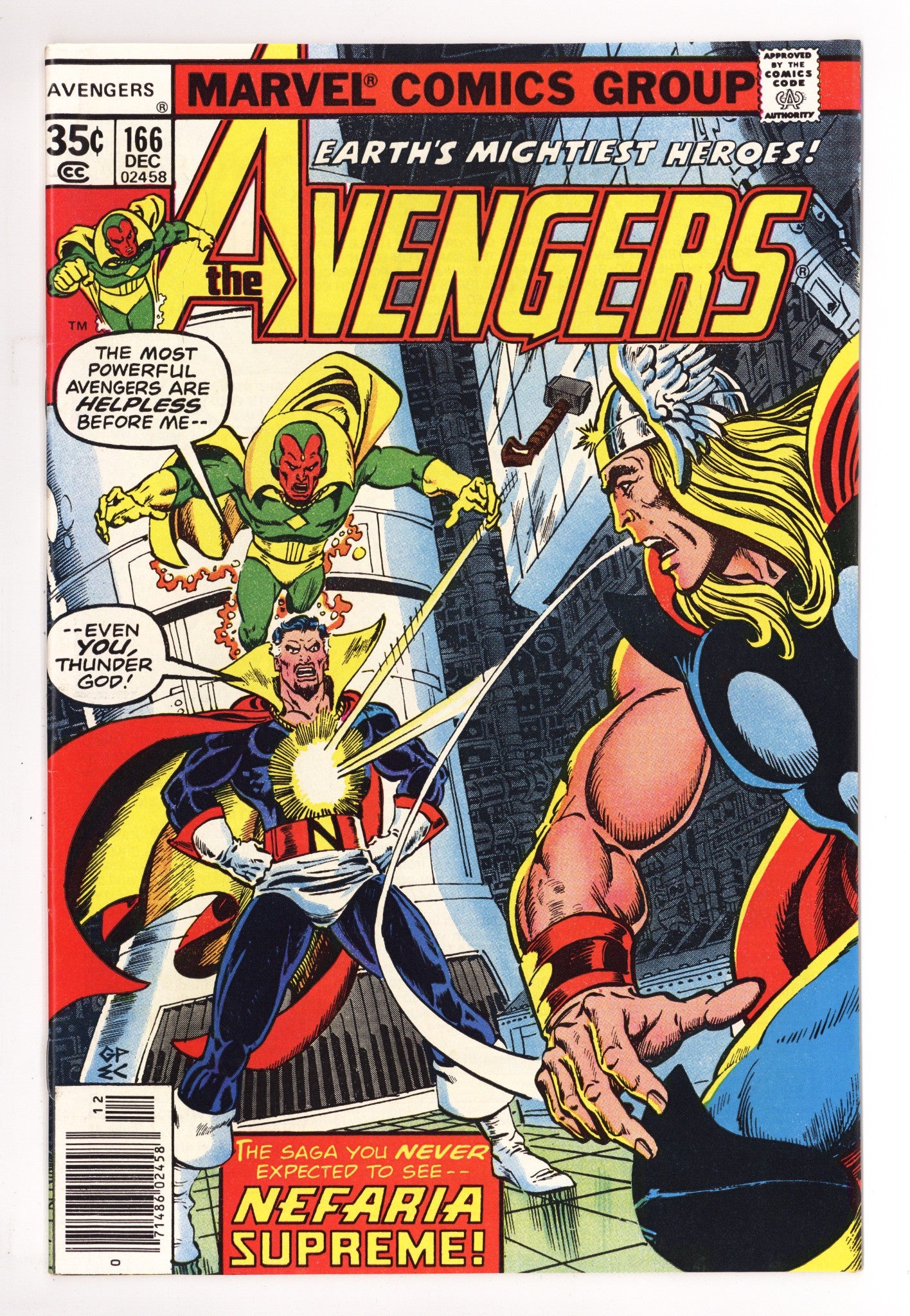 The Avengers Vol 1 166 VF (8.0) (1977) 