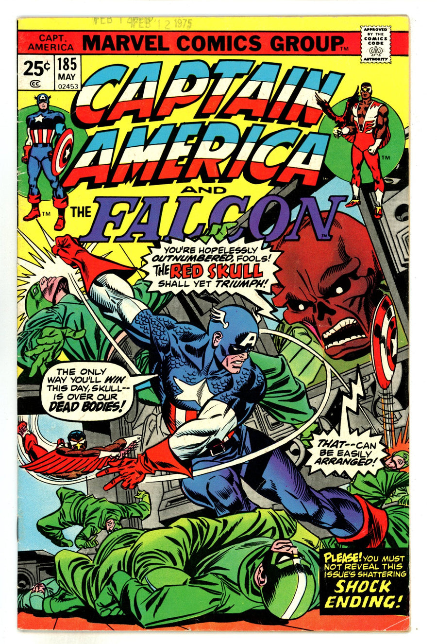 Captain America Vol 1 185  VG+ (4.5)  (1975)  