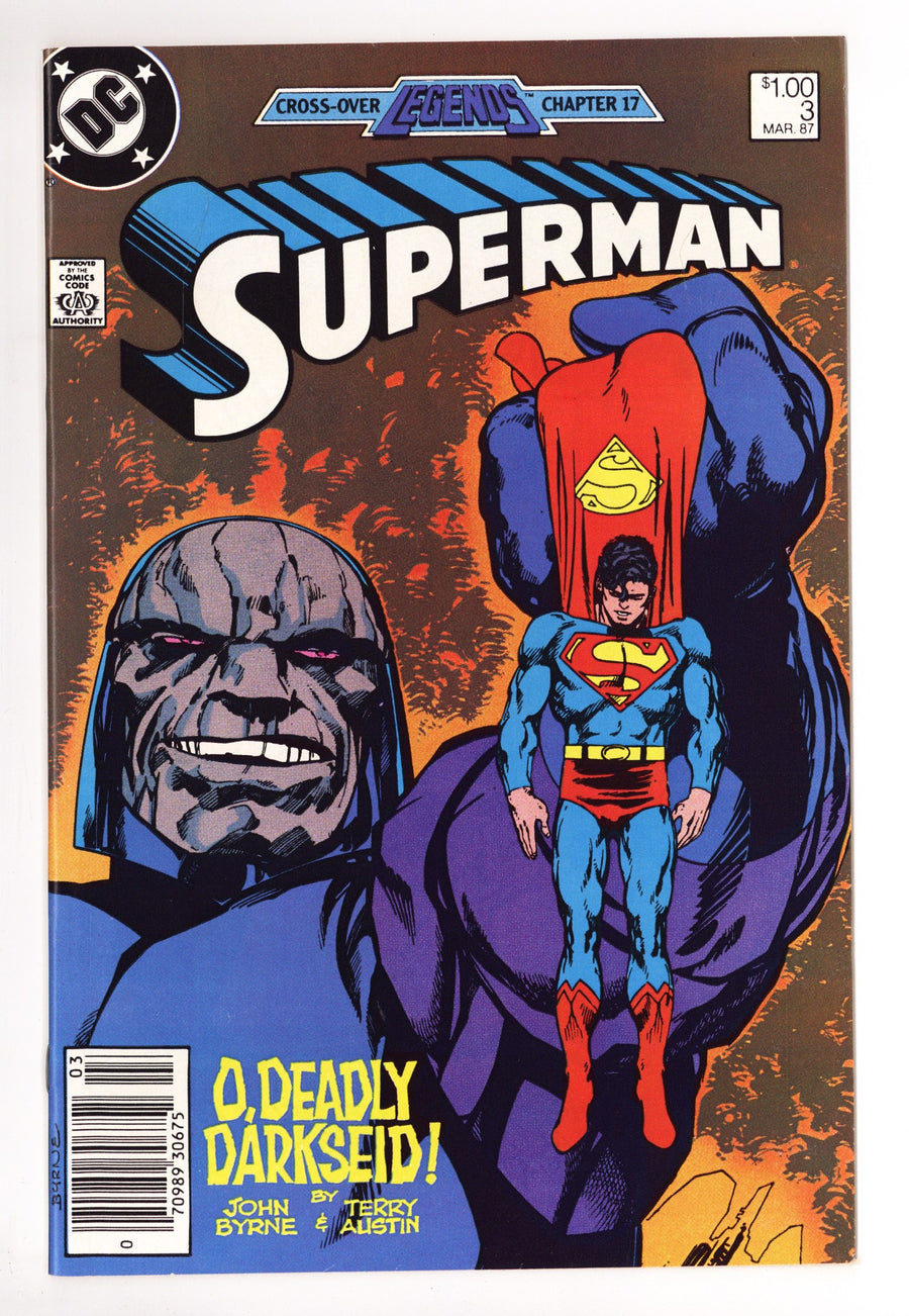 Superman Vol 2 3 NM- (9.2) (1987) Canadian Price Variant 