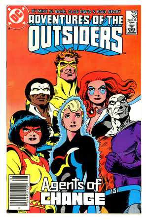Adventures of the Outsiders Vol 1 36 Mid Grade (1986) Newsstand