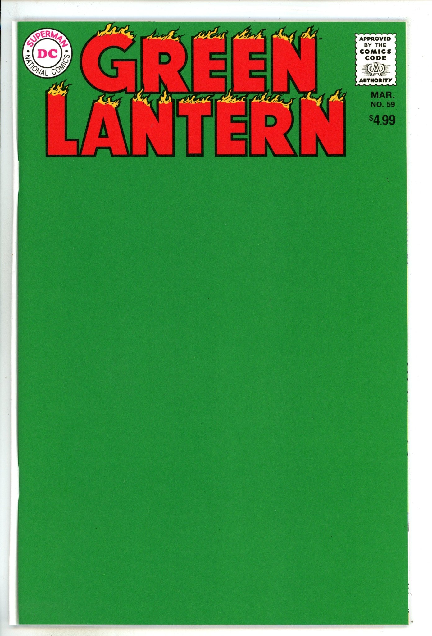 Green Lantern Vol 8 59 Facsimile Blank Variant (2024)