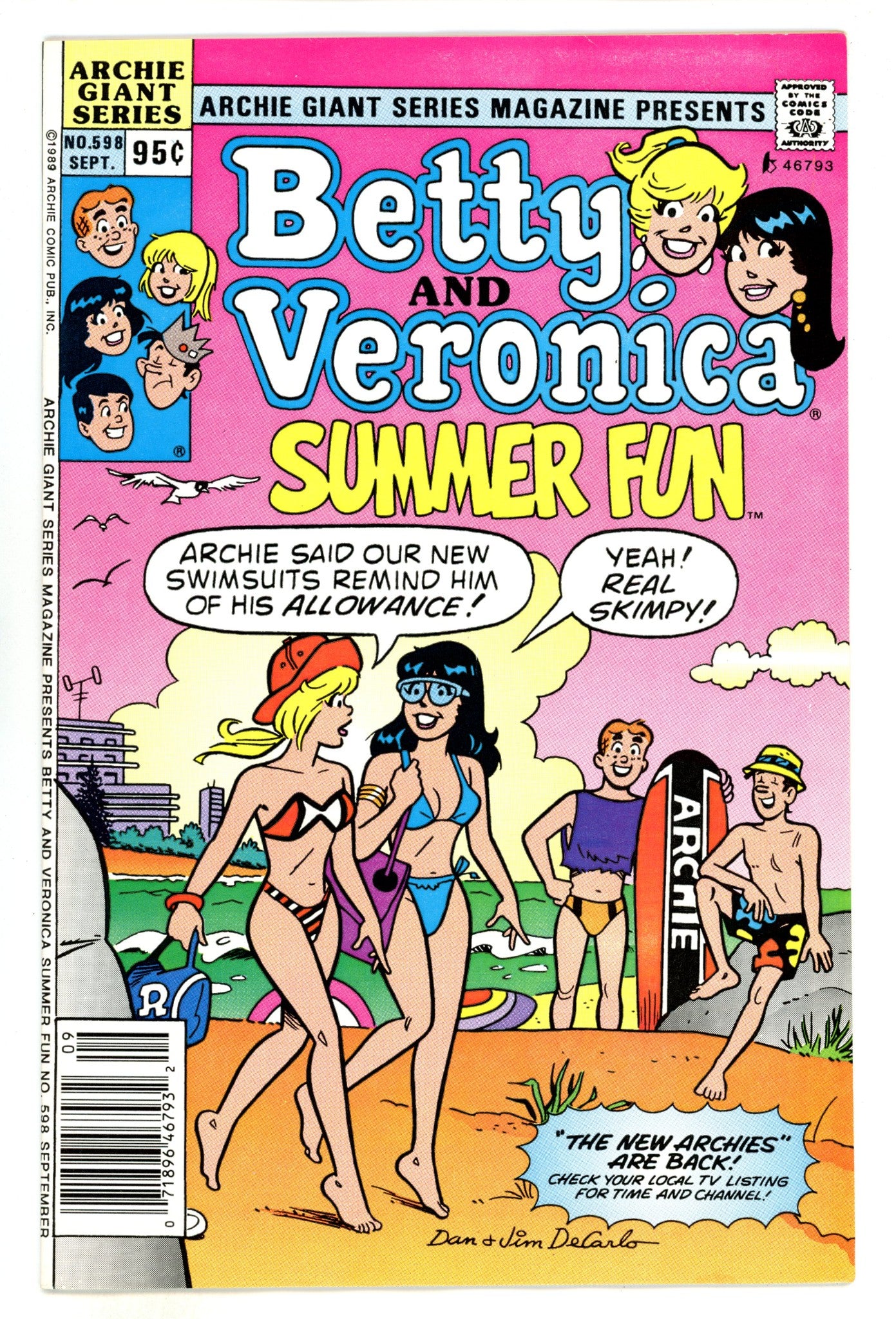 Archie Giant Series Magazine  598  VF+ (8.5)  (1989)  