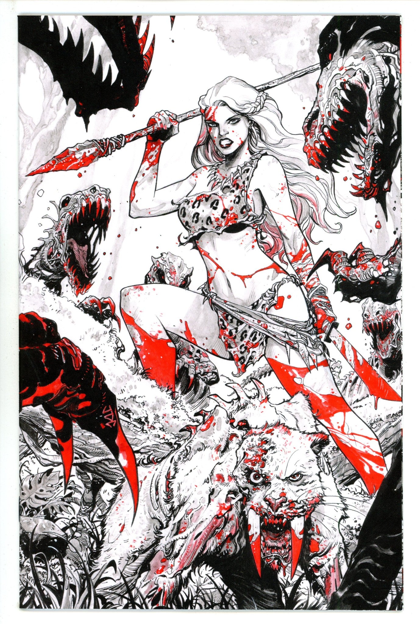 Marvel Zombies Black White Blood 4 Cassara Virgin Incentive Variant NM+ (2024)