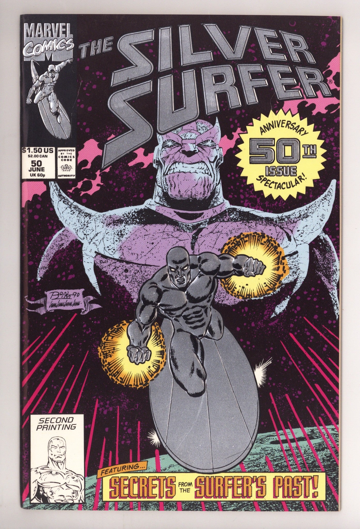 Silver Surfer Vol 3 50 Mid Grade (1991) 2nd Print 