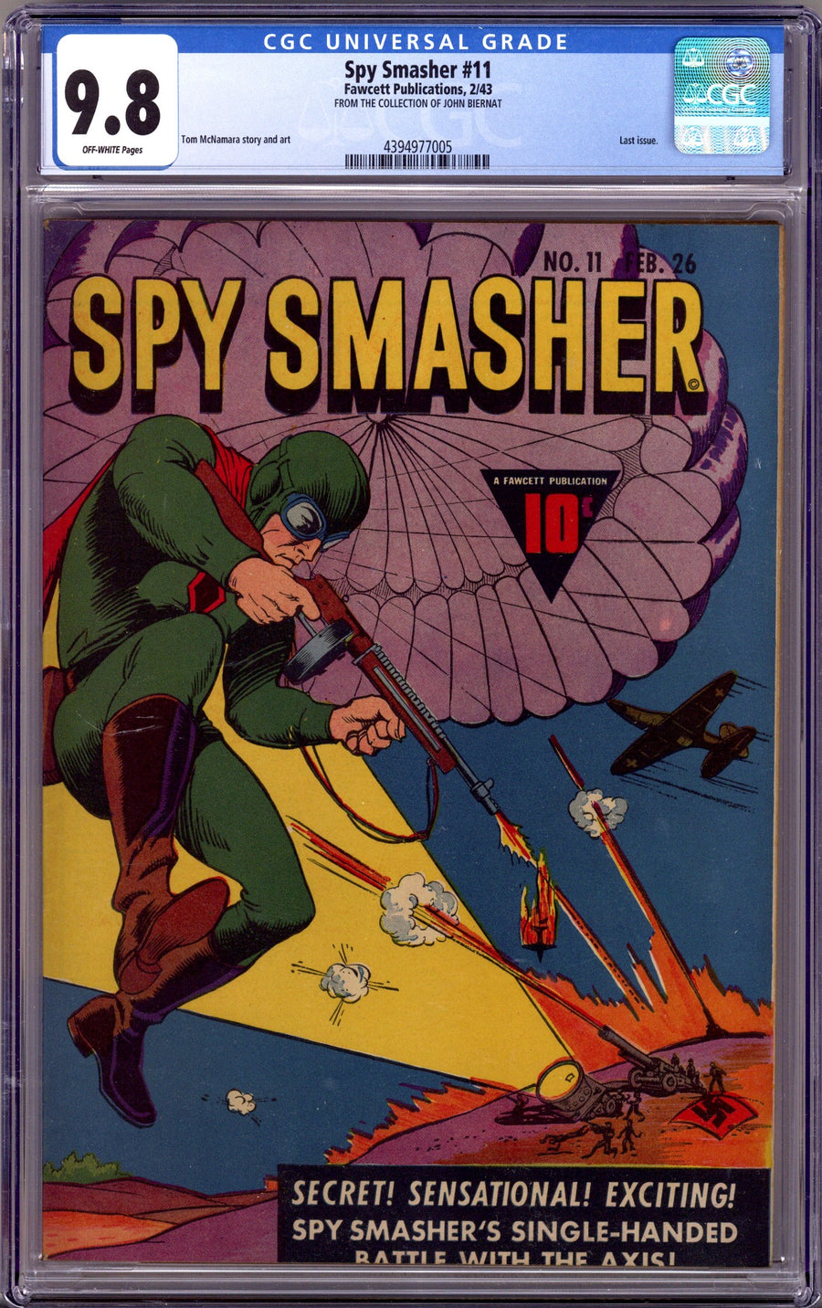Spy Smasher 11 CGC 9.8 (NM/M) (1943)