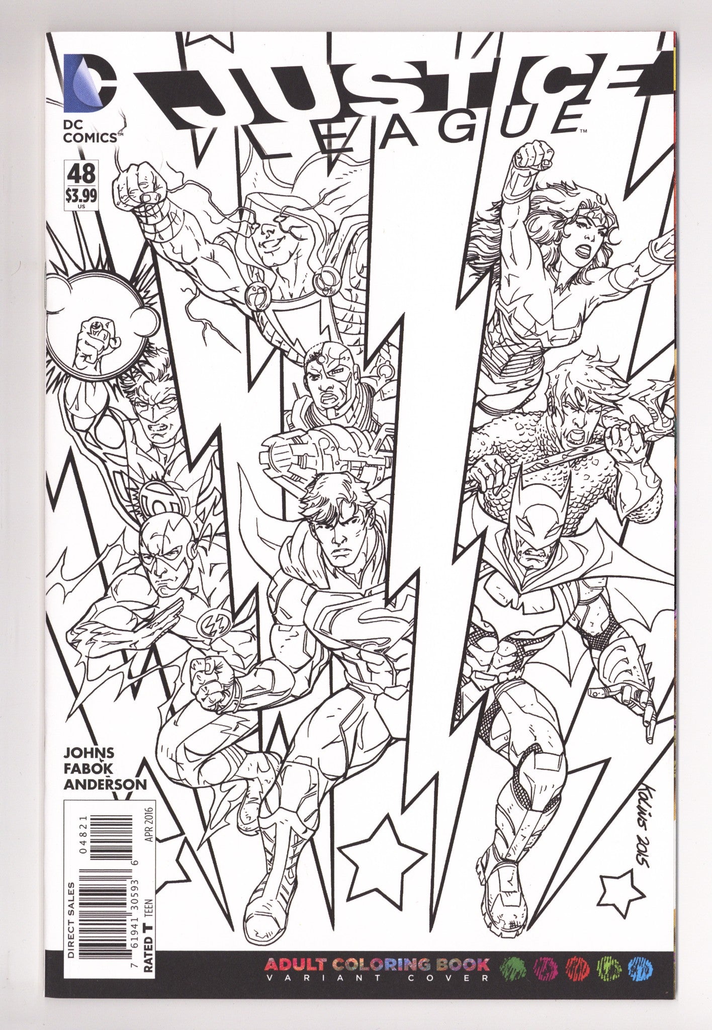 Justice League 48 High Grade (2016) Kolins Variant 