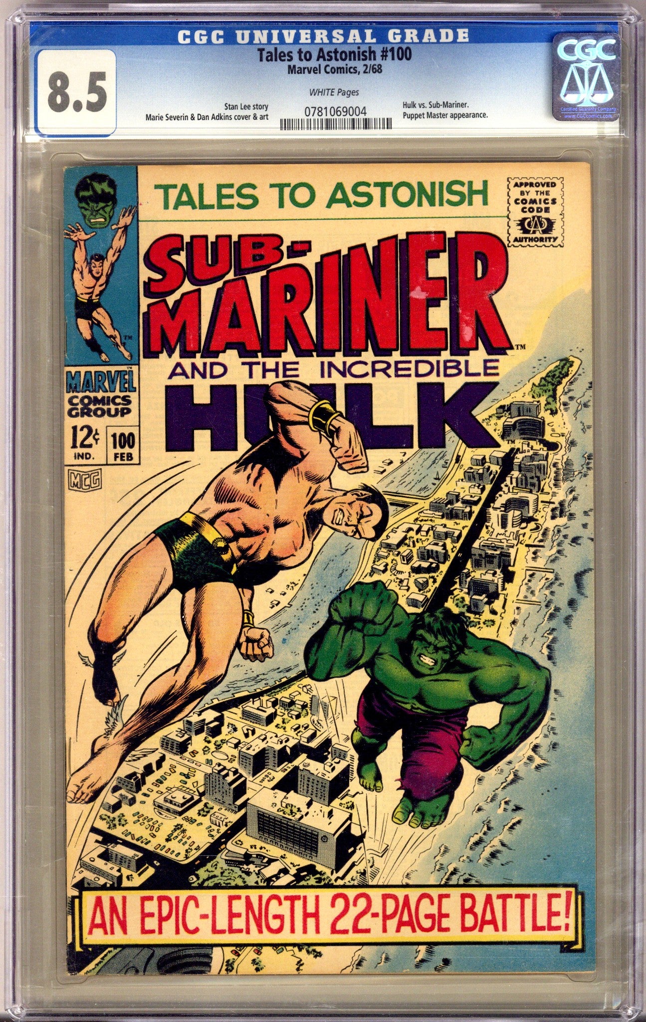Tales to Astonish Vol 1 100 CGC 8.5 (VF+) (1968) 
