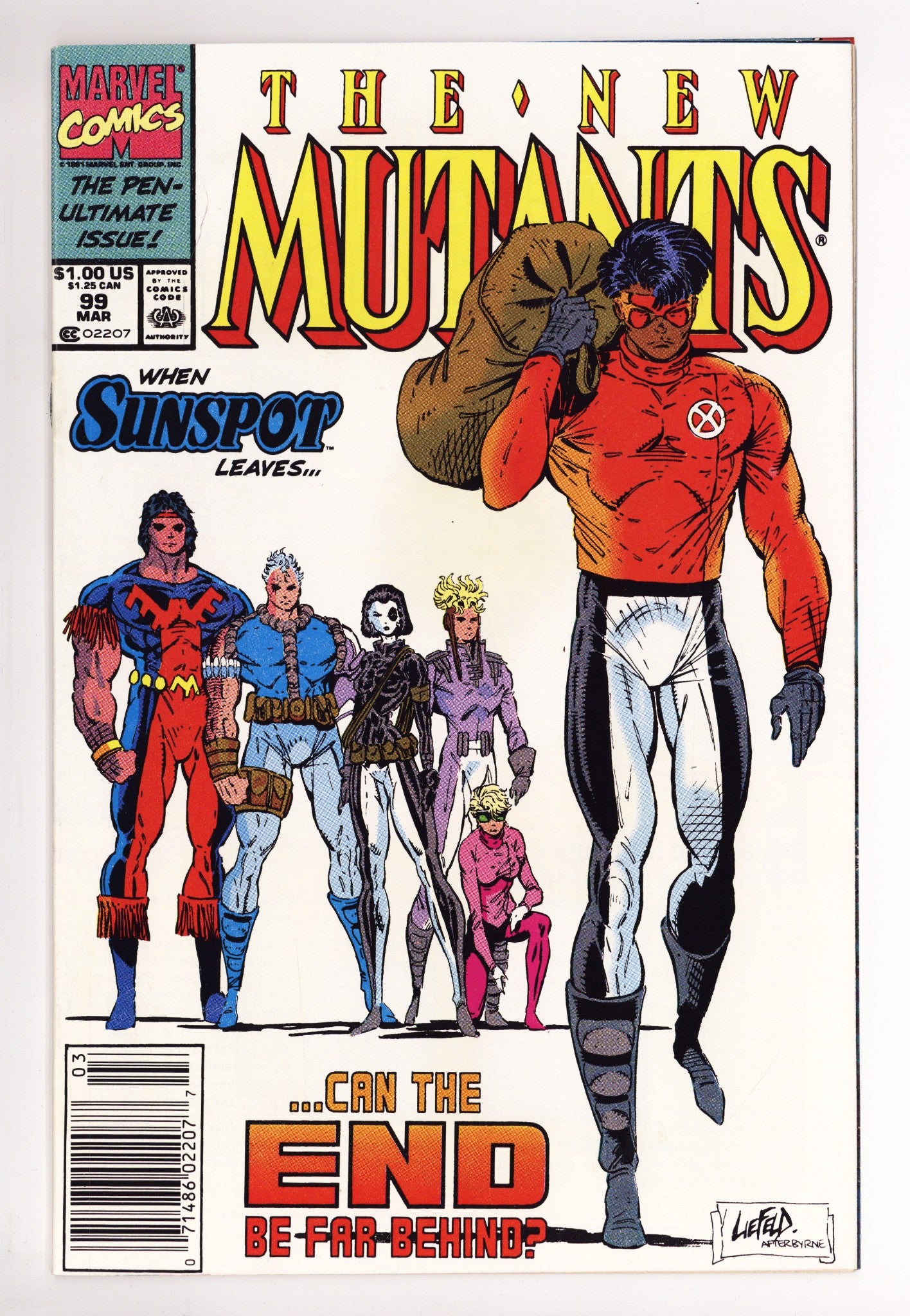 The New Mutants Vol 1 99 VF+ (8.5) (1991) Newsstand 
