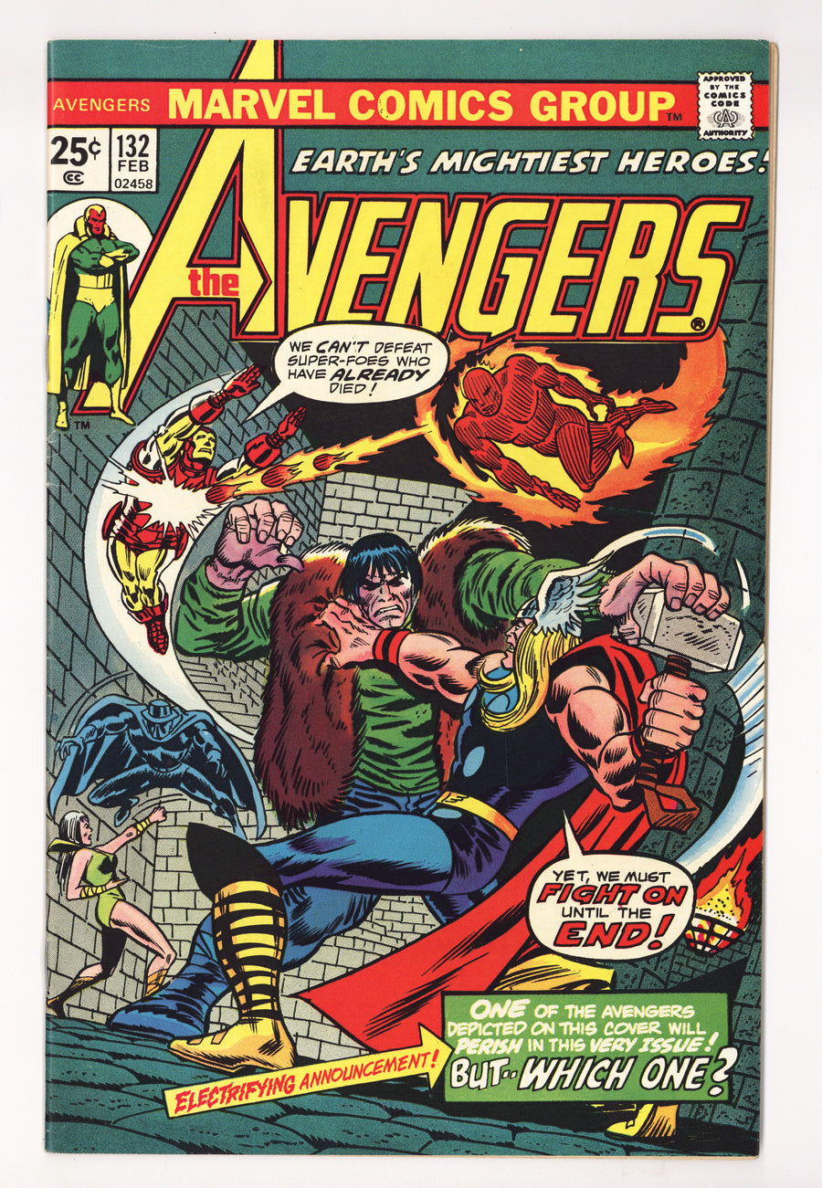 The Avengers Vol 1 132  VF- (7.5)   (1975)        