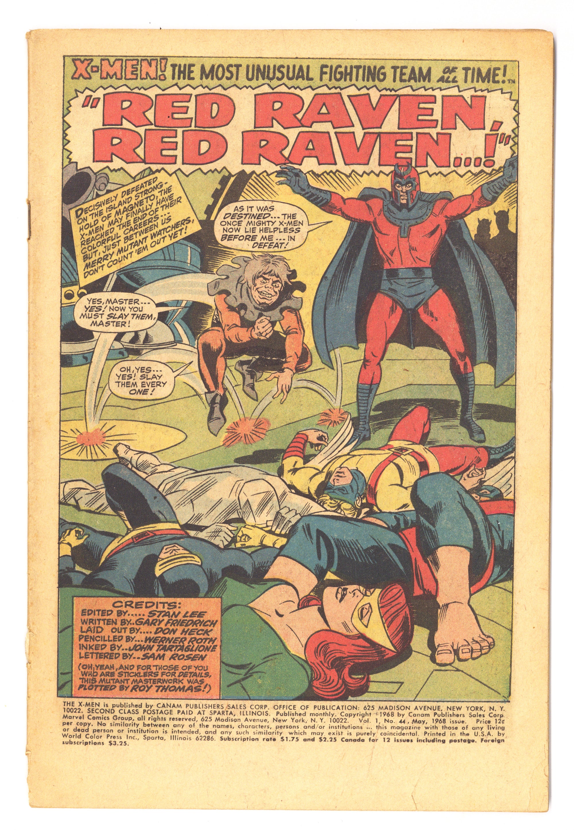 The X-Men Vol 1 44  PR (0.5) Coverless  (1968)        
