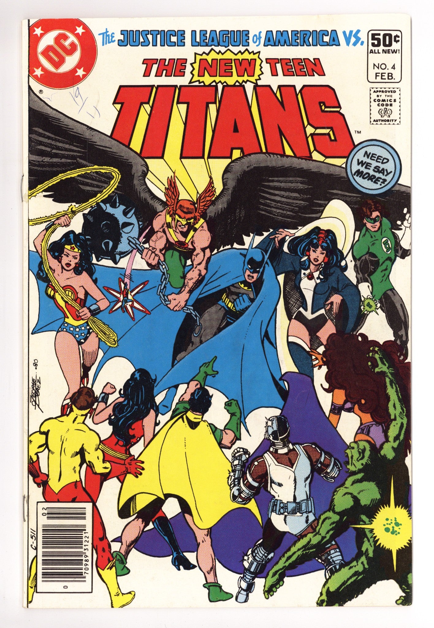 The New Teen Titans Vol 1 4 Mid Grade (1981) Newsstand 