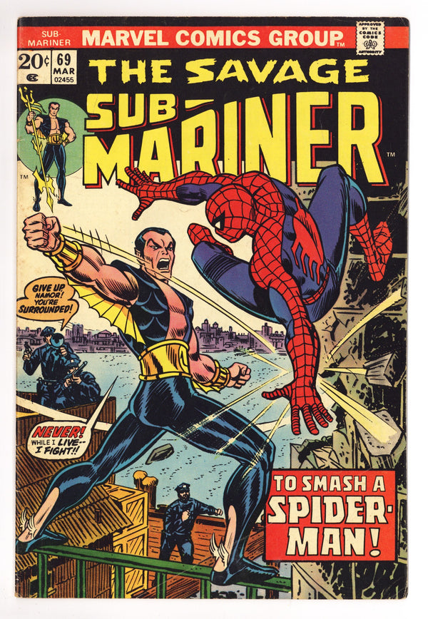 Sub-Mariner Vol 1 69 VG+ (4.5) No MVS (1974)