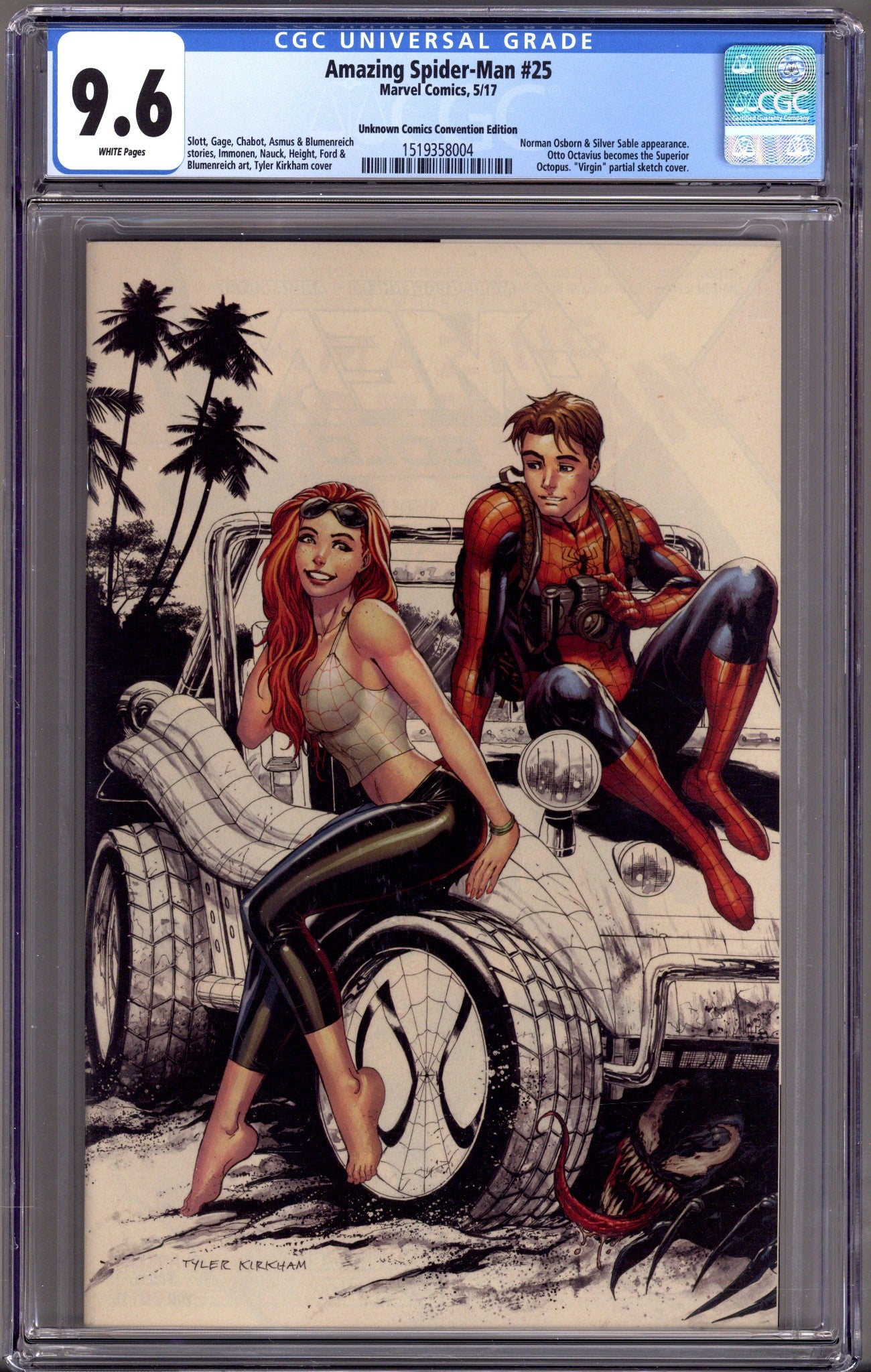 Amazing Spider-Man Vol 4 25 CGC 9.6 (NM+) (2017) Kirkham Virgin Exclusive Variant 