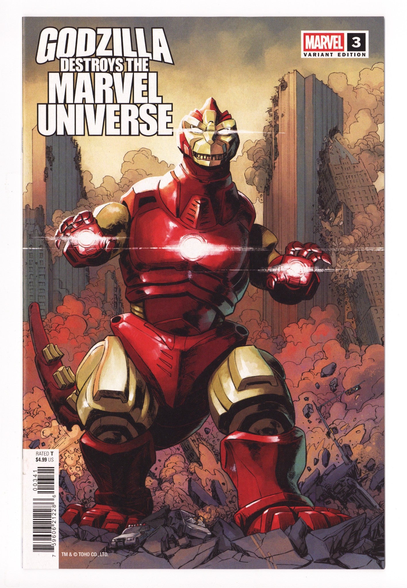 Godzilla Destroys The Marvel Universe 3 Wachter Variant (2025)