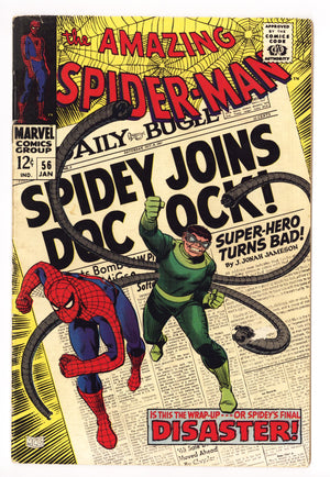 The Amazing Spider-Man Vol 1 56 VG+ (4.5) Tape (1968) 