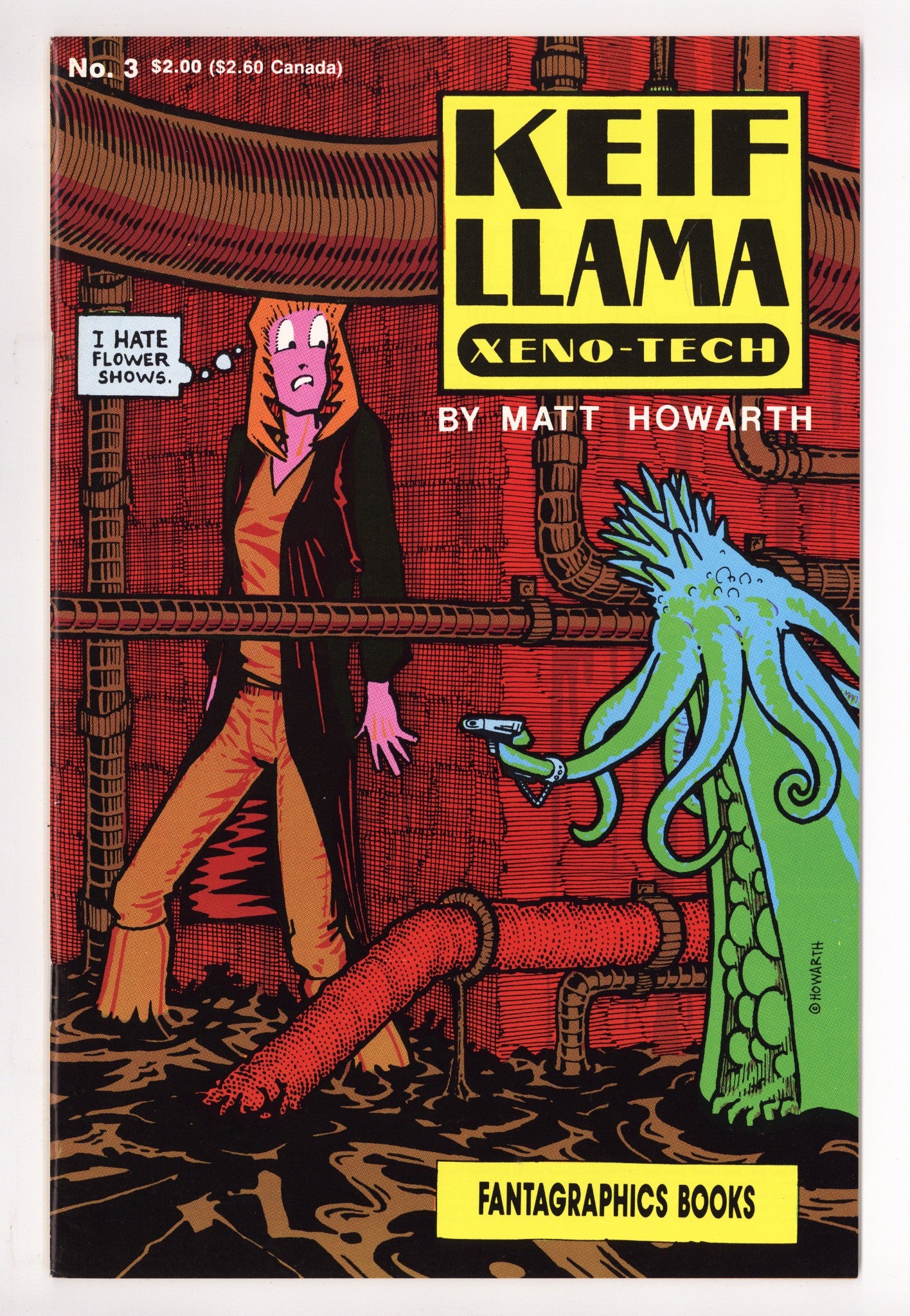 Keif Llama -- Xeno-Tech Vol 1 3 Mid Grade (1988) 