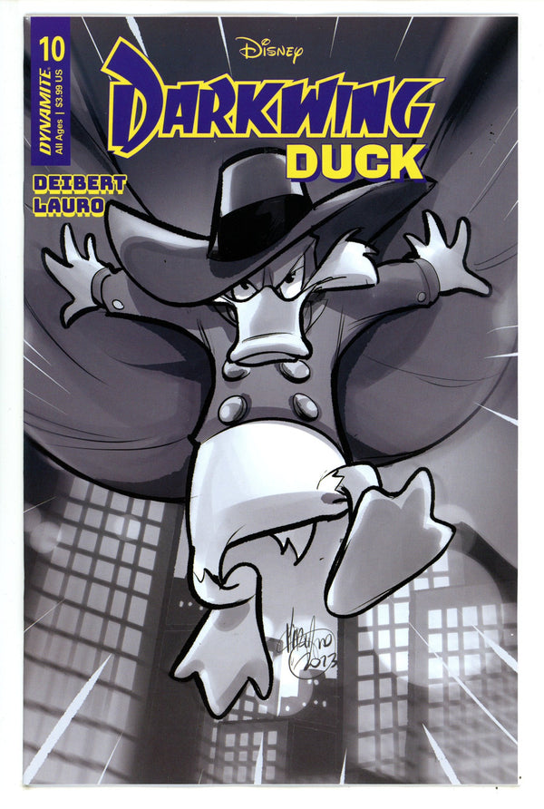 Darkwing Duck 10 Andolfo B&W Incentive Variant (2023)