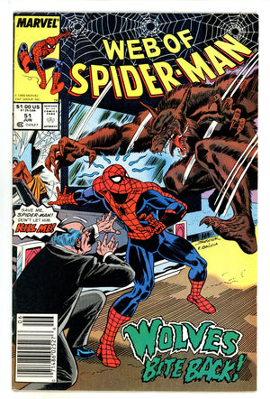 Web of Spider-Man Vol 1 51 Mid Grade (1989) Newsstand