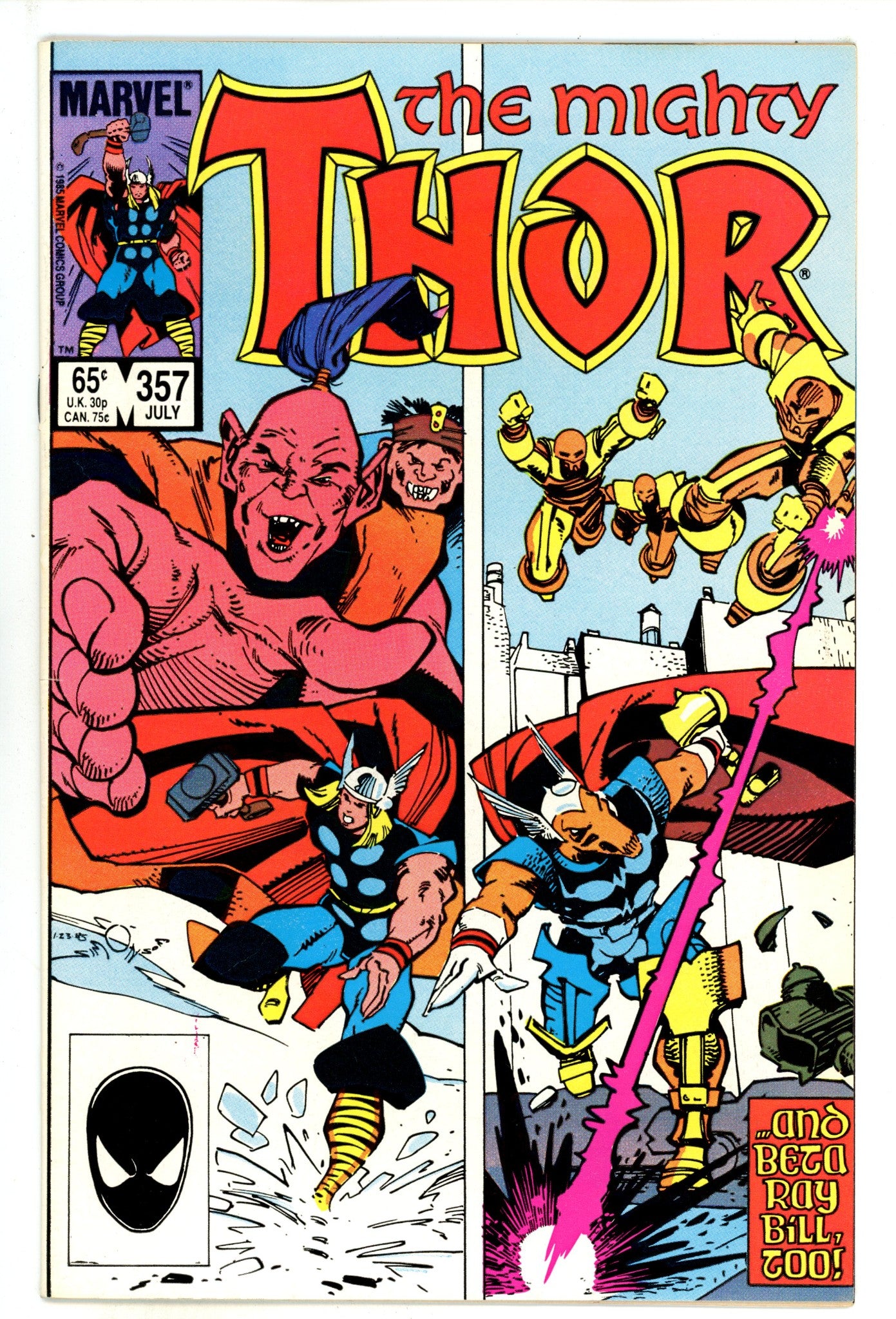 Thor Vol 1 357  High Grade   (1985)        