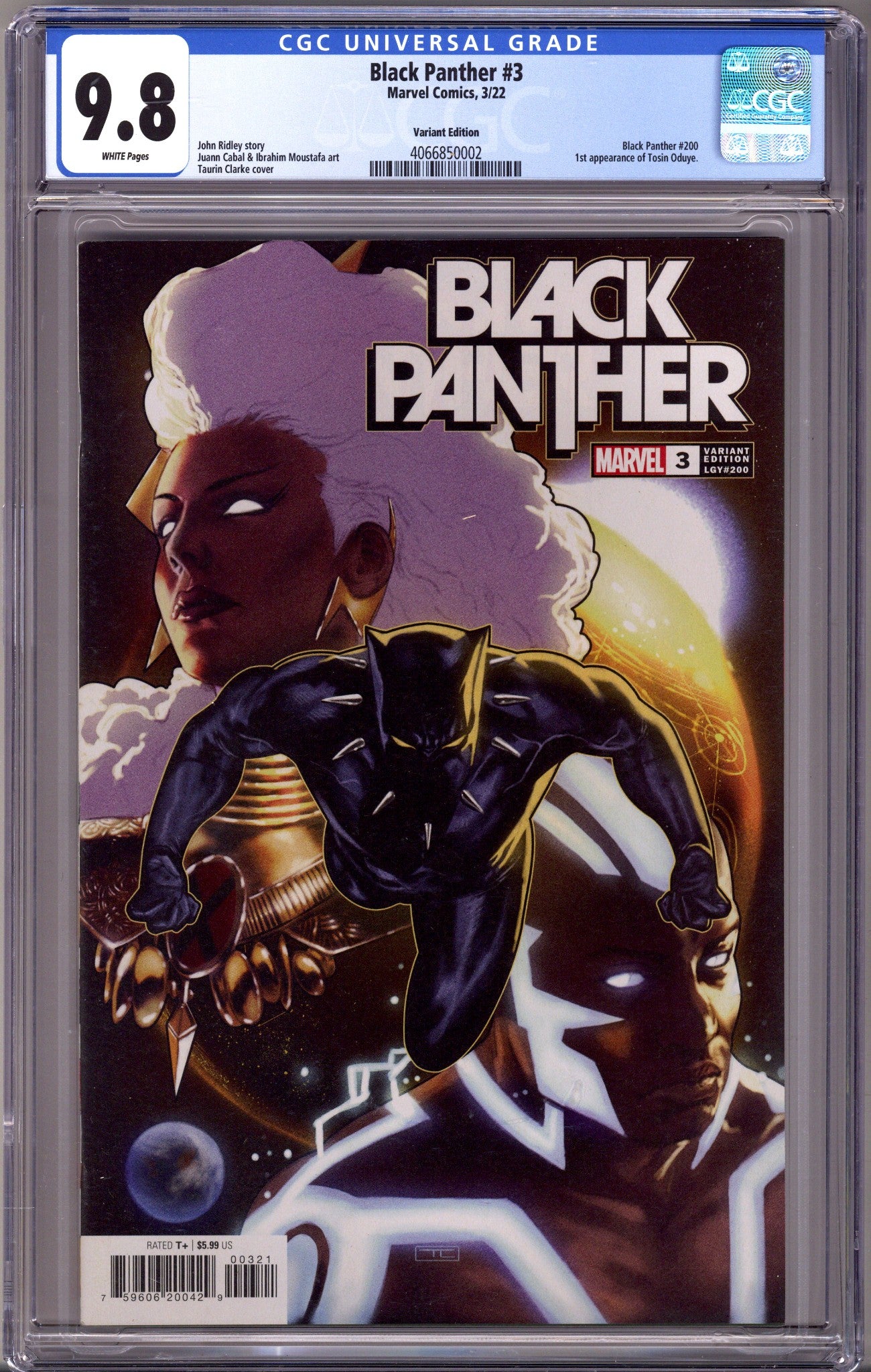 Black Panther Vol 8 3 (200) CGC 9.8 (NM/M) (2022) Clarke Incentive Variant 