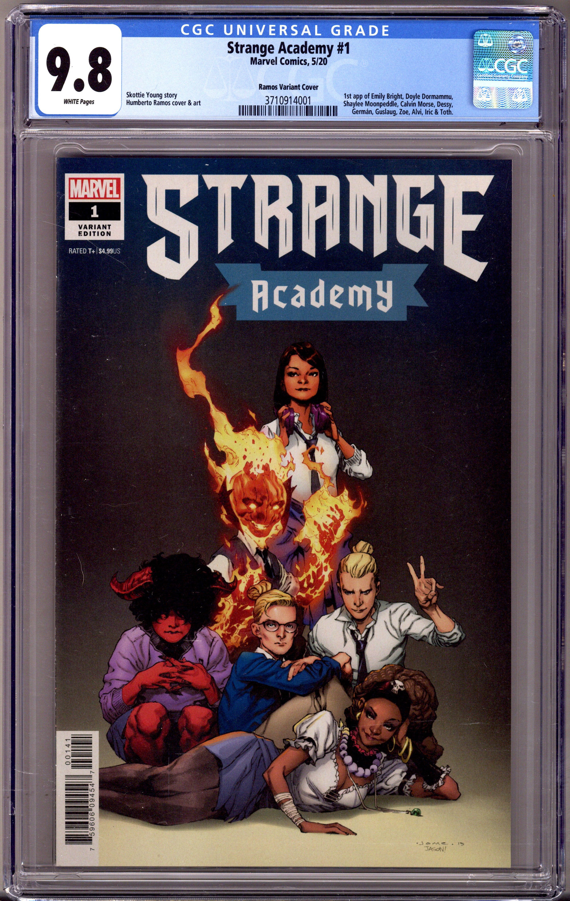 Strange Academy Vol 1 1 CGC 9.8 (NM/M) (2020) Opena Incentive Variant 