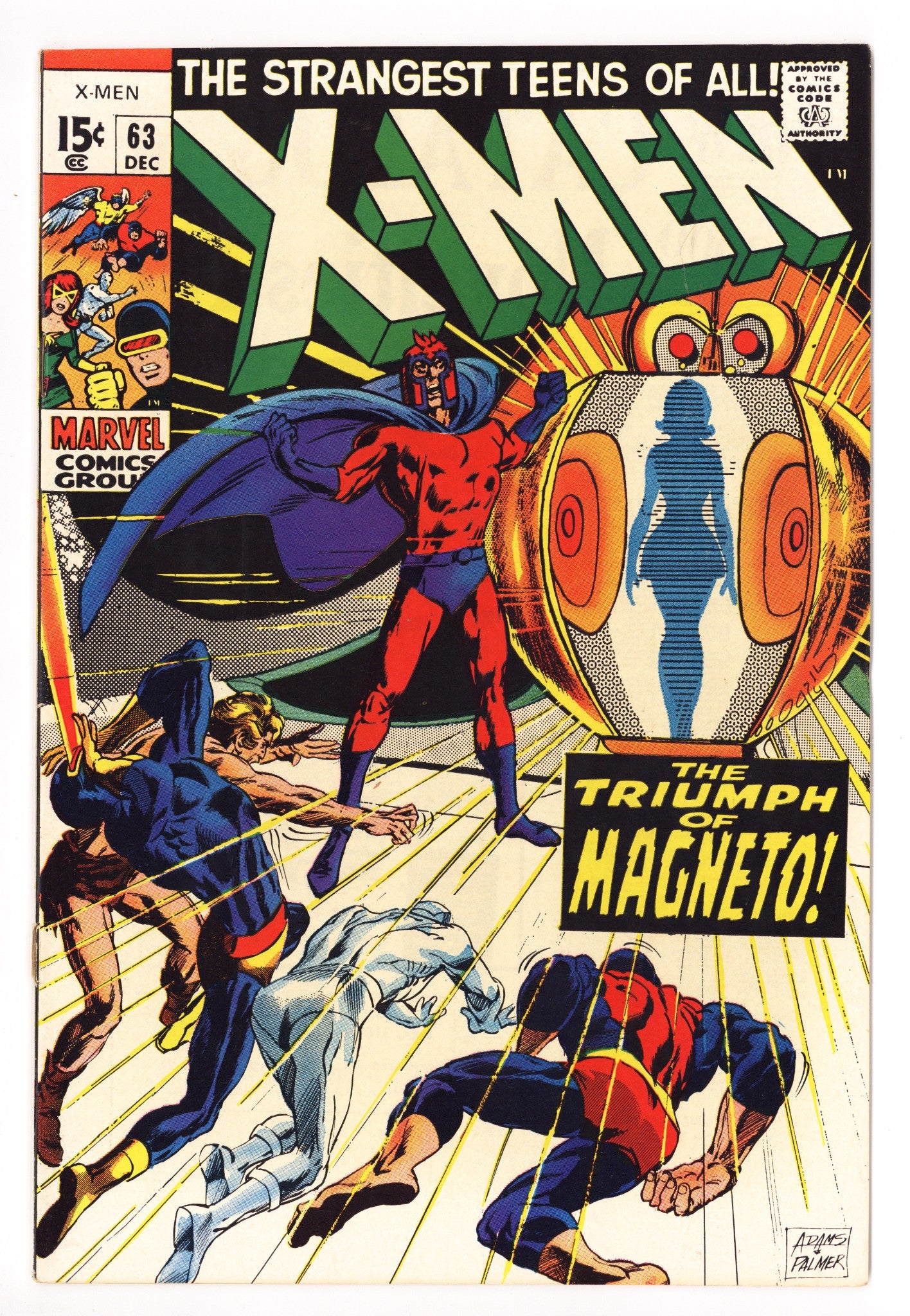 The X-Men Vol 1 63 VF- (7.5) Apparent, Bottom Staple Detached (1969) 
