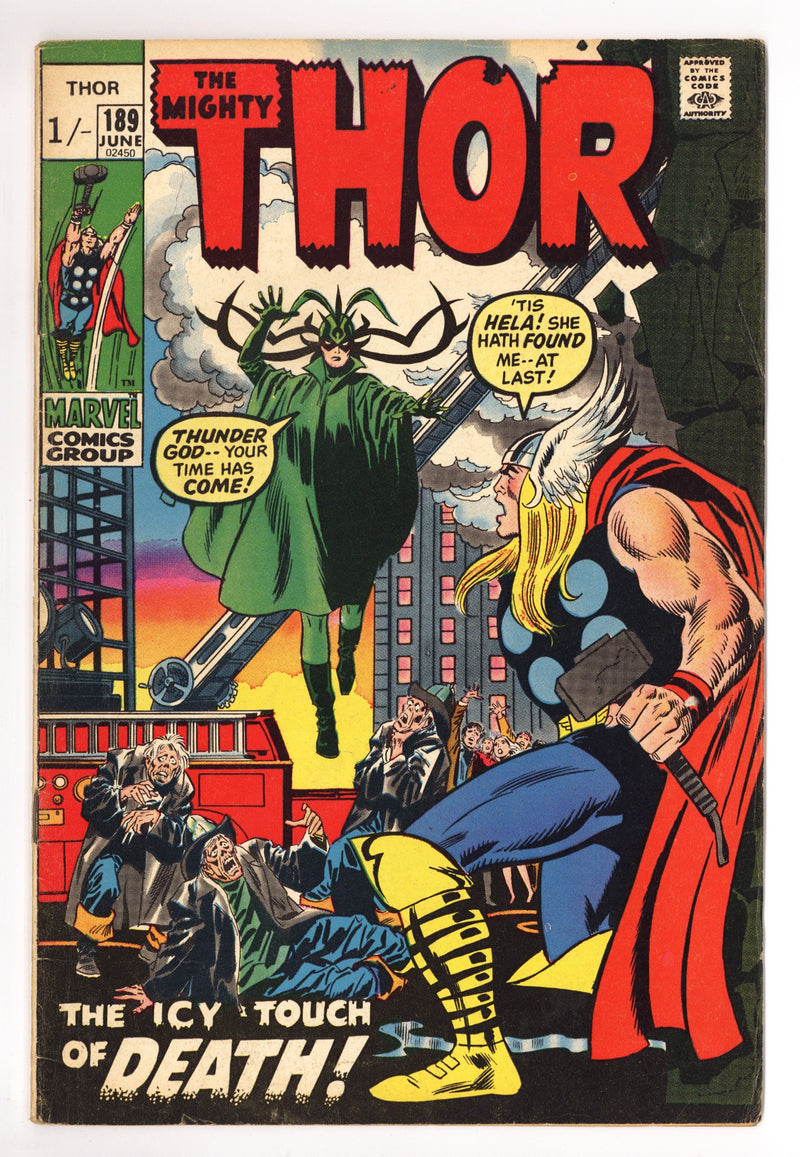 Thor Vol 1 189 VG+ (4.5) UK Marvel (1971) | CaptCan Comics — CaptCan ...