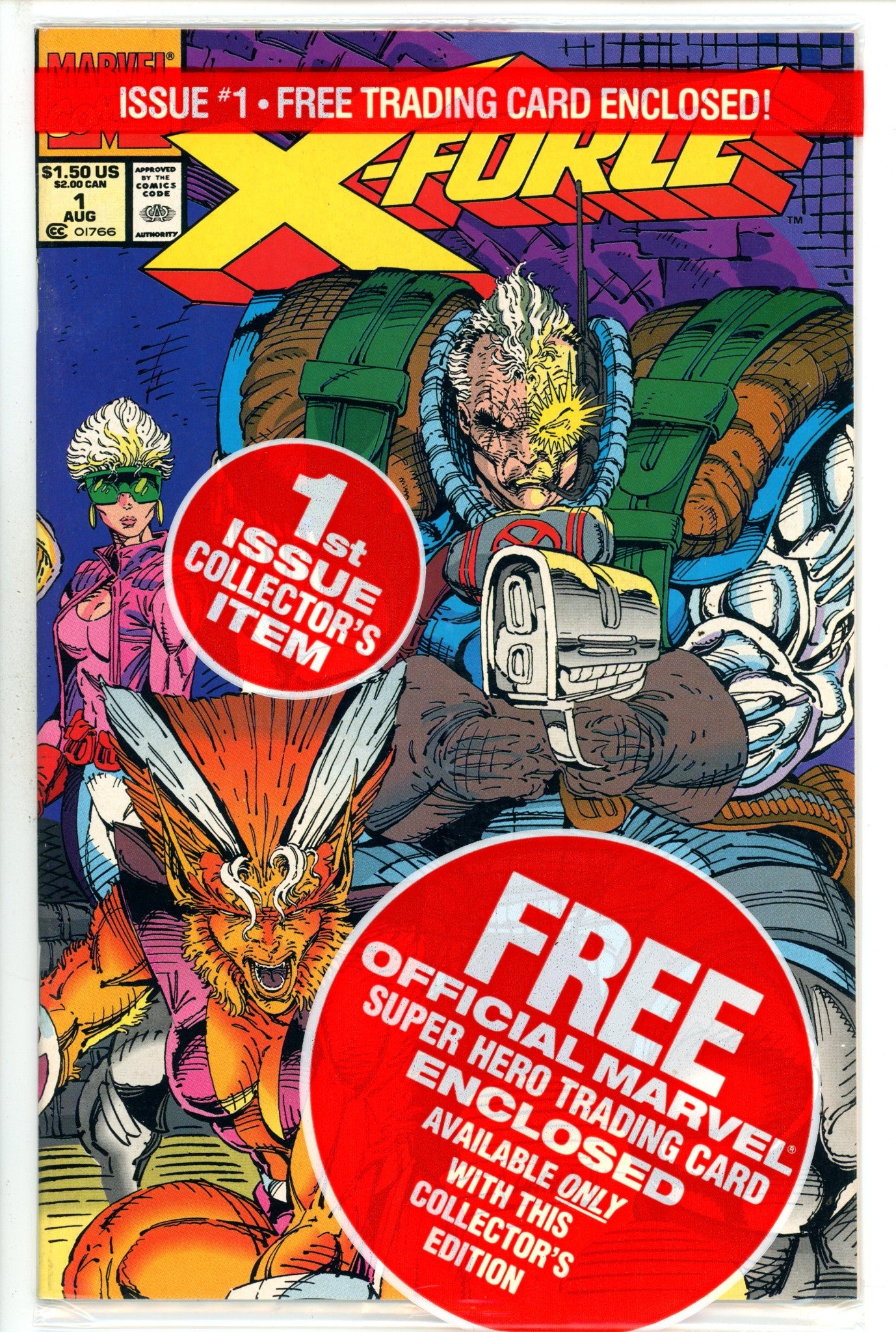 X-Force Vol 1 1 Sunspot & Gideon Card Sealed (1991)