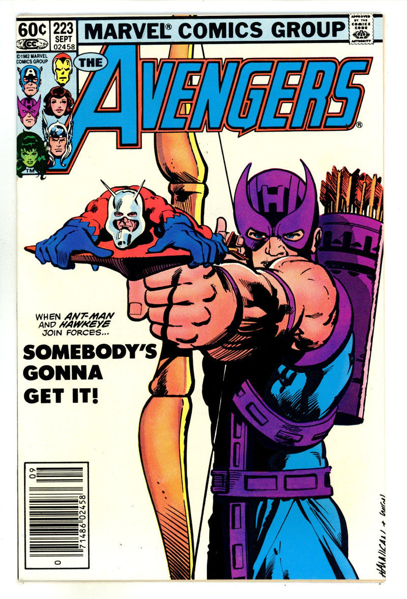 The Avengers Vol 1 223  FN/VF (7.0)  (1982)  Newsstand  
