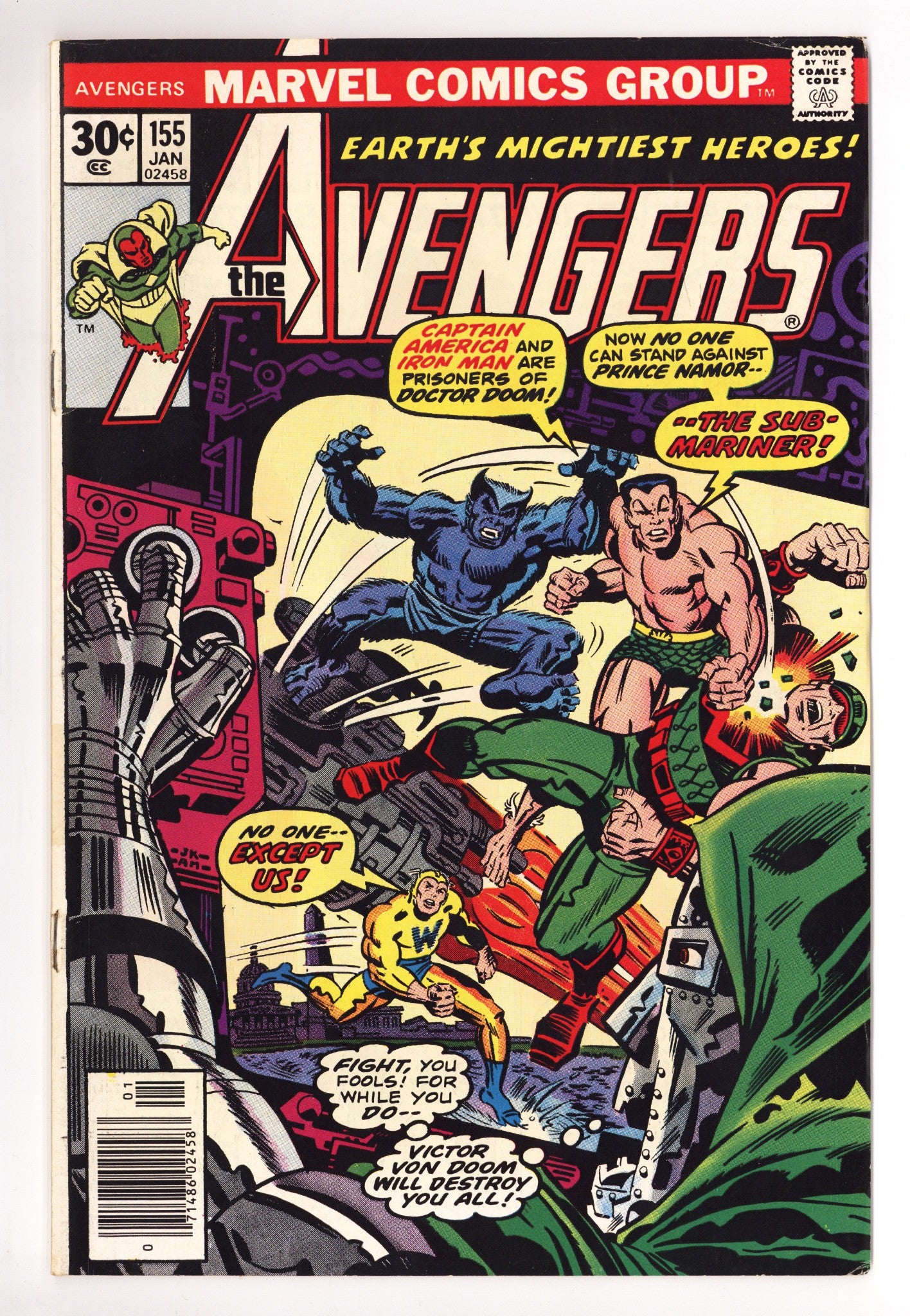 The Avengers 155 Mid Grade (1977) 