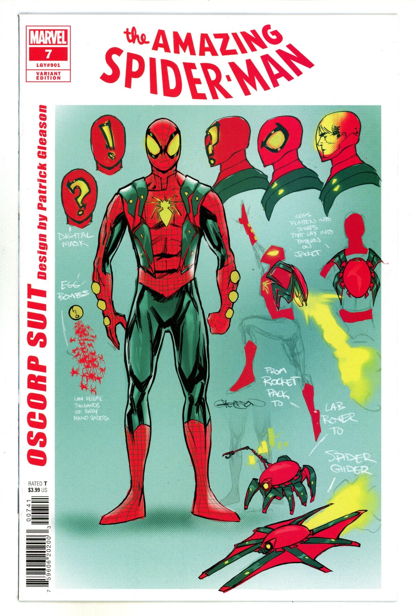 The Amazing Spider-Man Vol 6 7 (901) High Grade (2022) Gleason Design Incentive Variant 