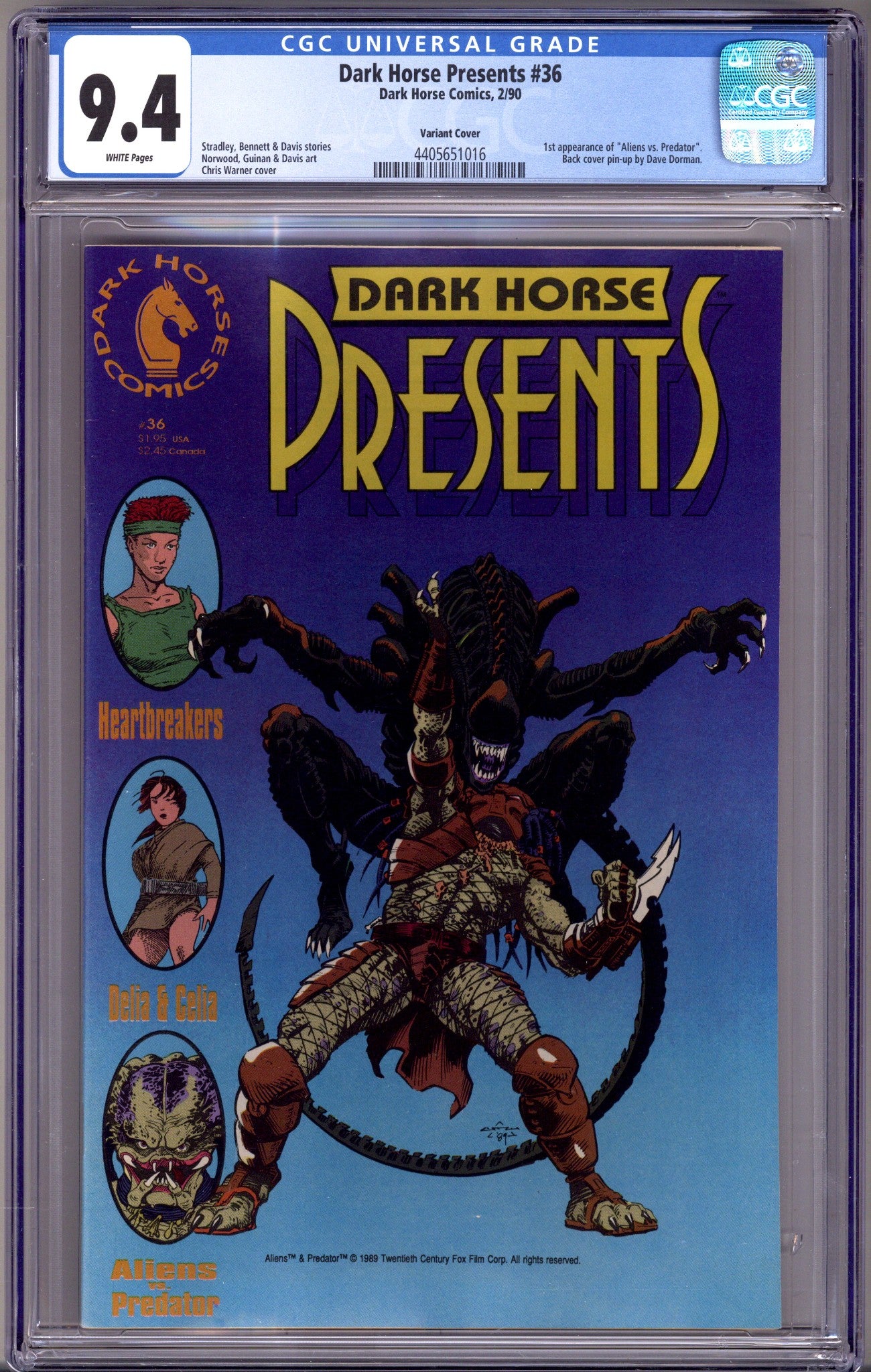 Dark Horse Presents Vol 1 36 CGC 9.4 (NM) (1990) 