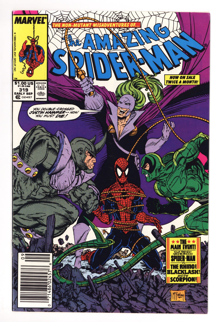 The Amazing Spider-Man Vol 1 319  FN- (5.5)   (1989)     Newsstand  