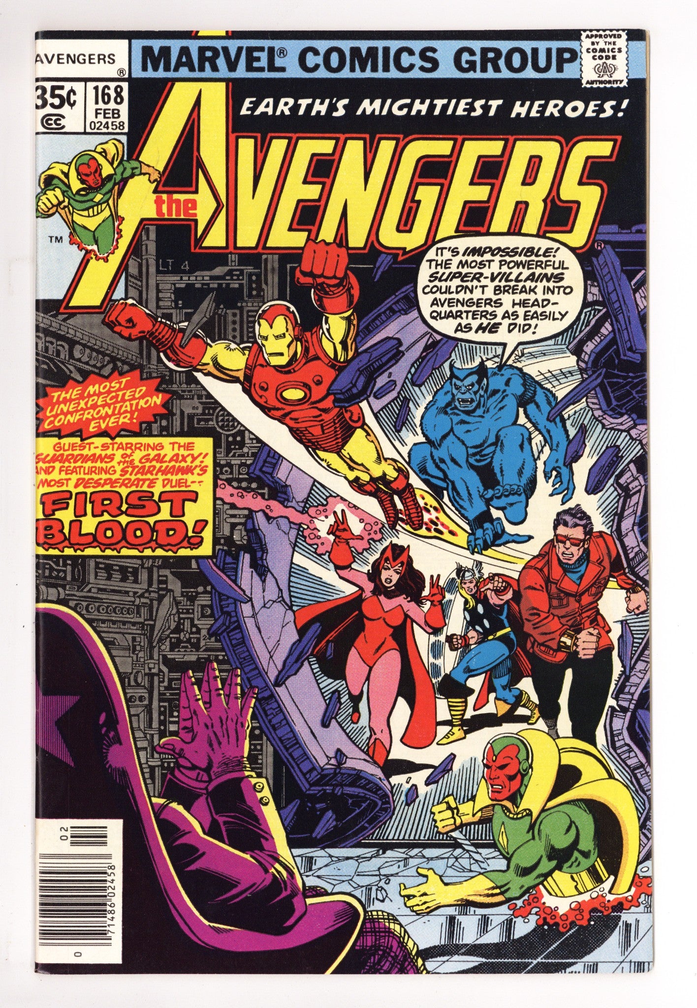 The Avengers Vol 1 168 VF (8.0) (1978) 